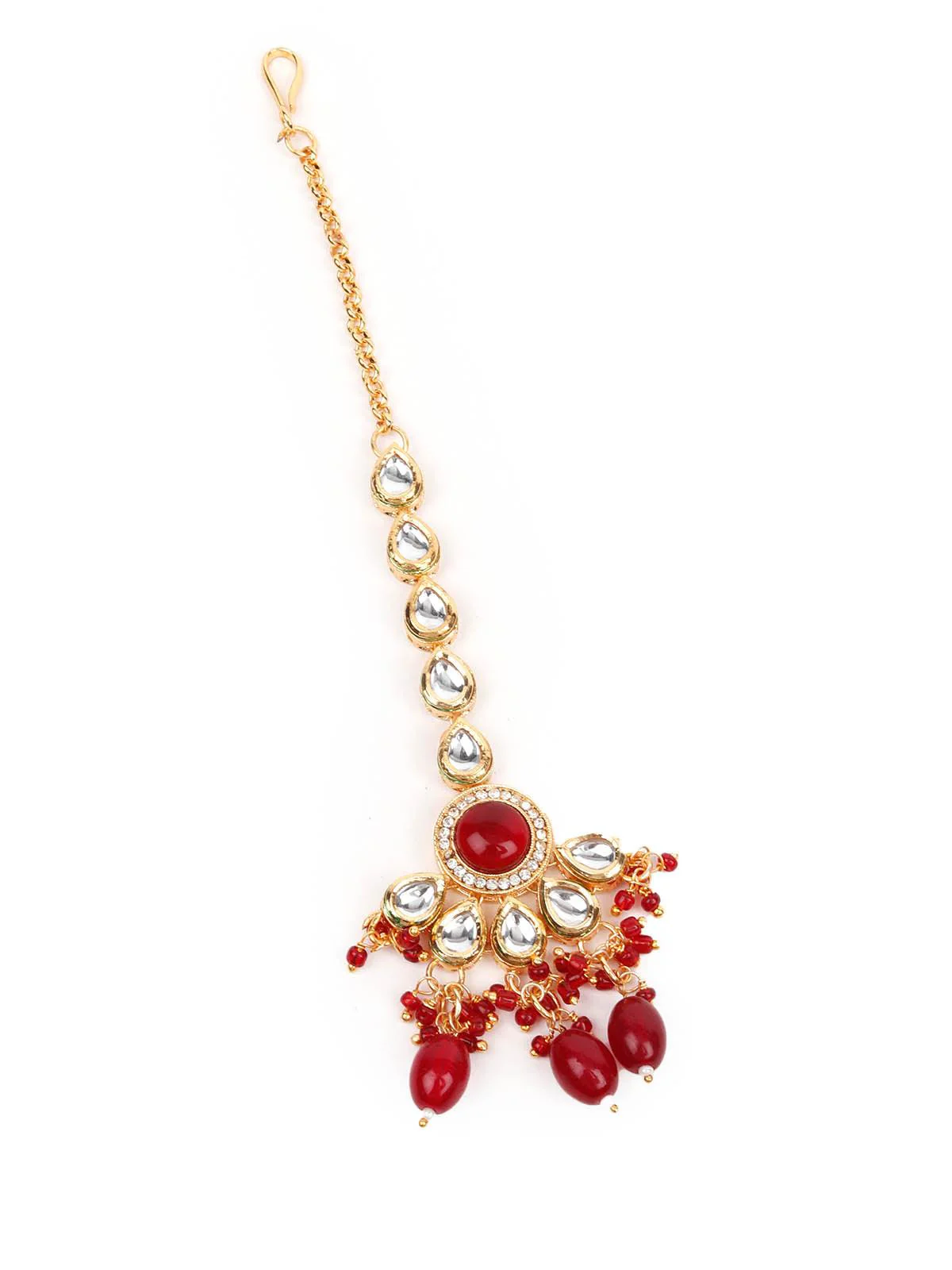 Odette Women Red And White Choker Set - Image 6