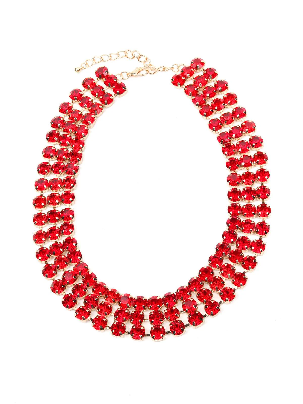 Odette Women Red Metal Necklace - Image 3