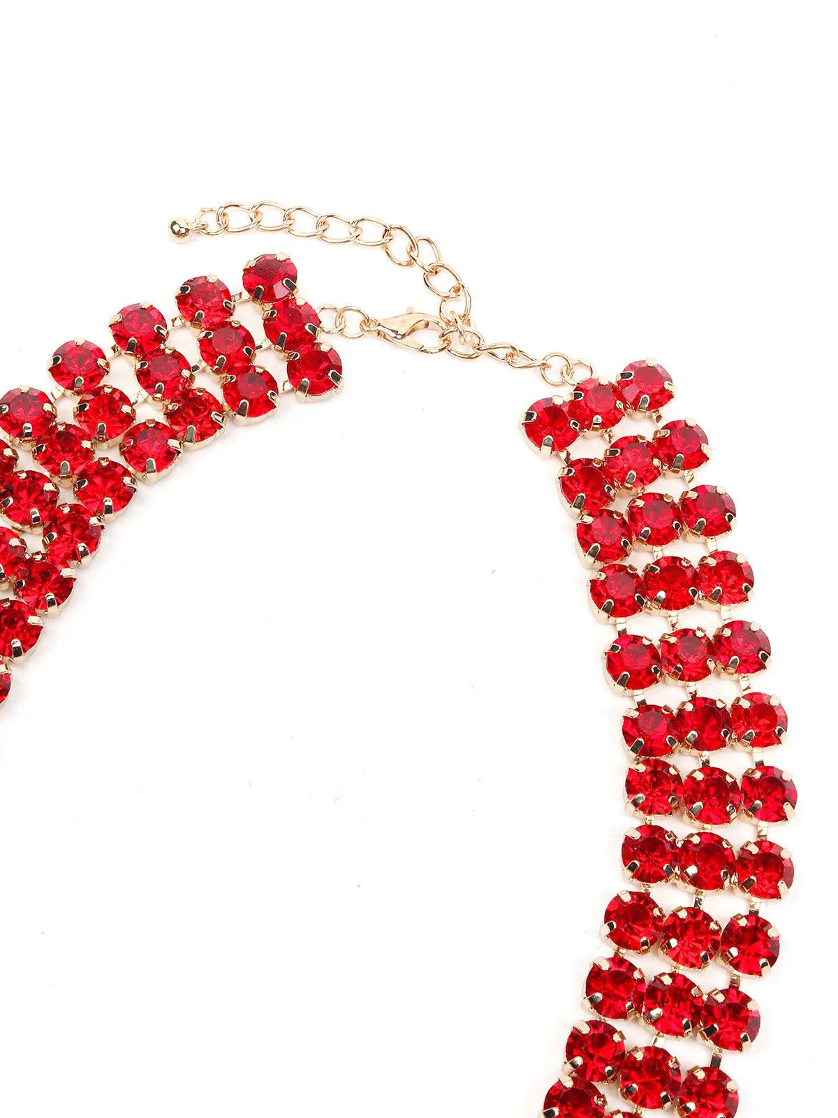 Odette Women Red Metal Necklace - Image 5