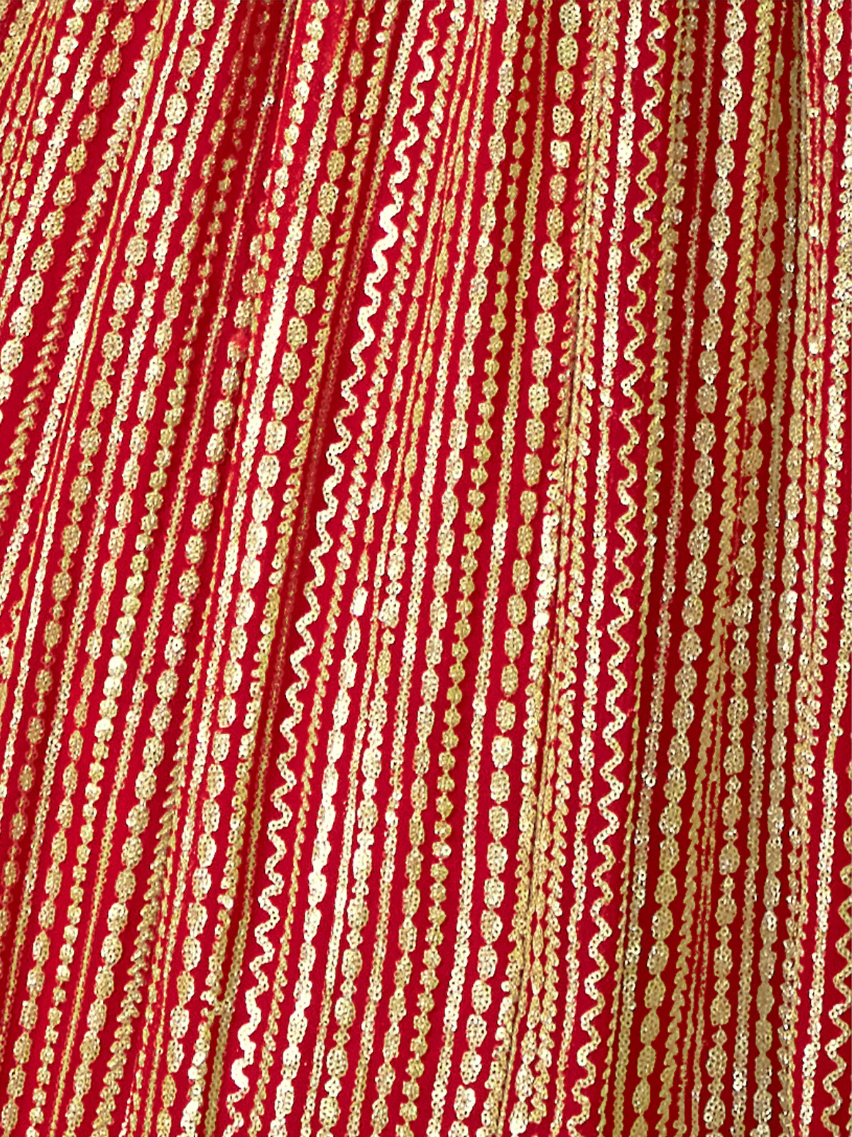 Odette Women Red Embroidered Semi Stitched Lehenga With Unstitched Blouse - Image 6
