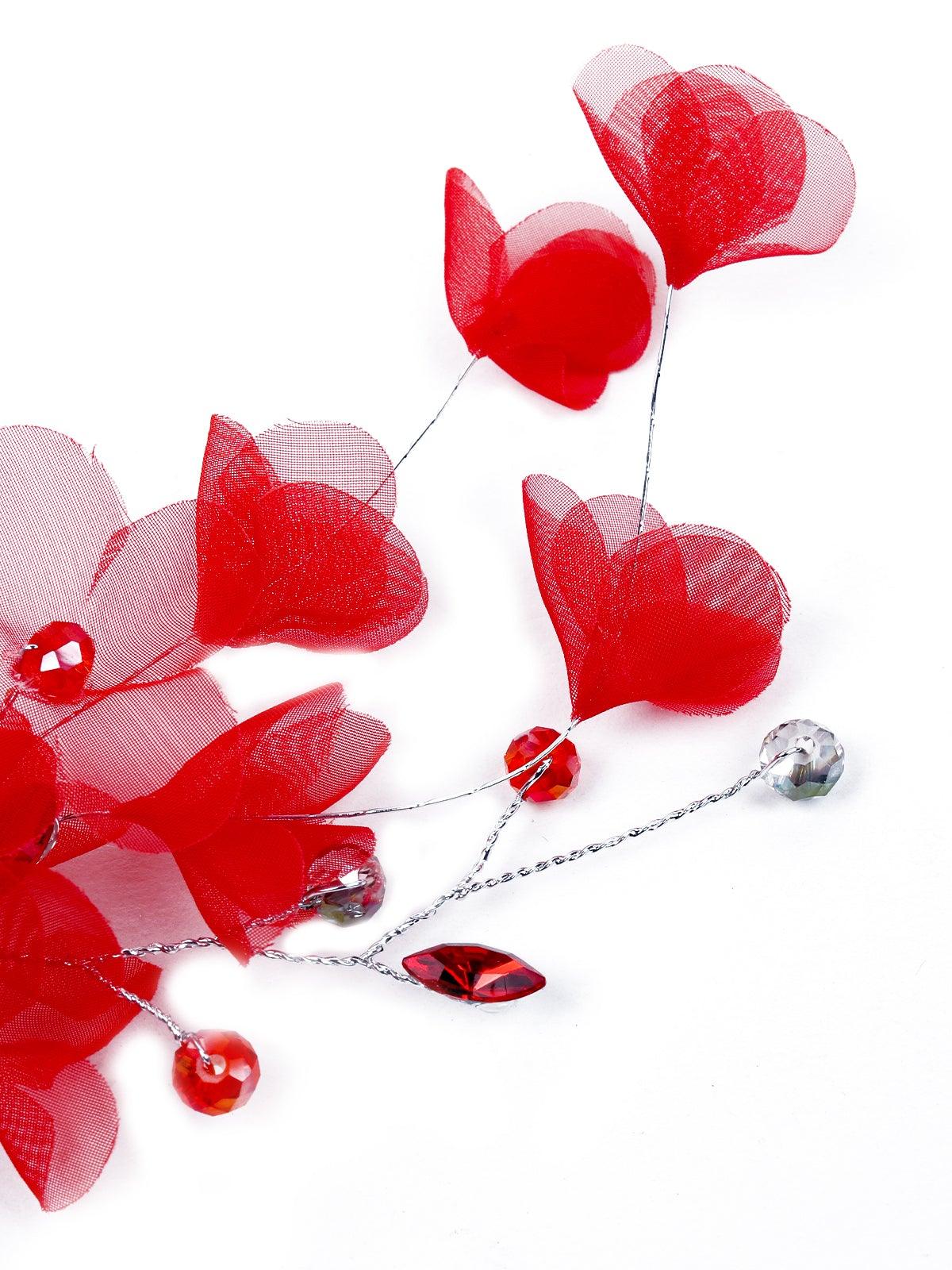Odette Women Red High-Index Polyethylene Brooch - Image 5
