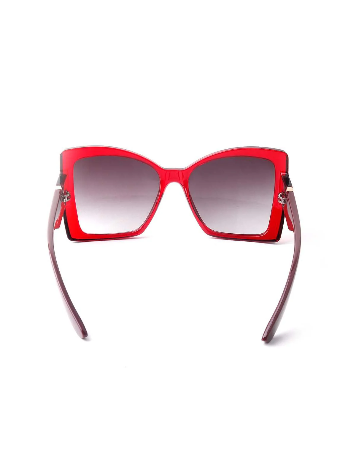 Odette Women Red Frame Flared Stunning Sunglasses - Image 6