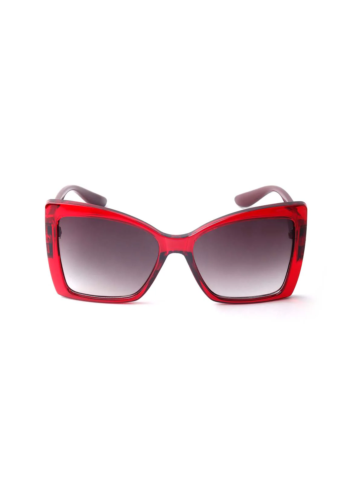Odette Women Red Frame Flared Stunning Sunglasses - Image 7