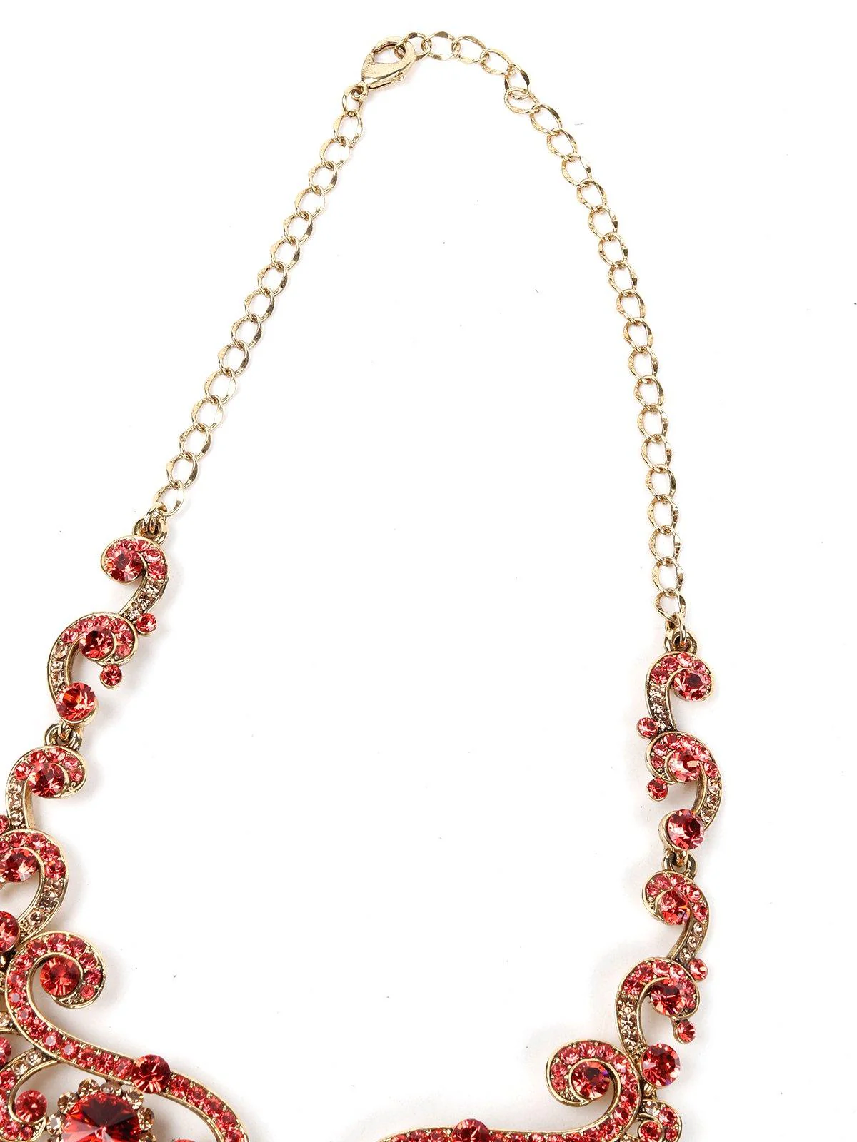 Odette Women Red Stone Metal Designer Set - Image 3