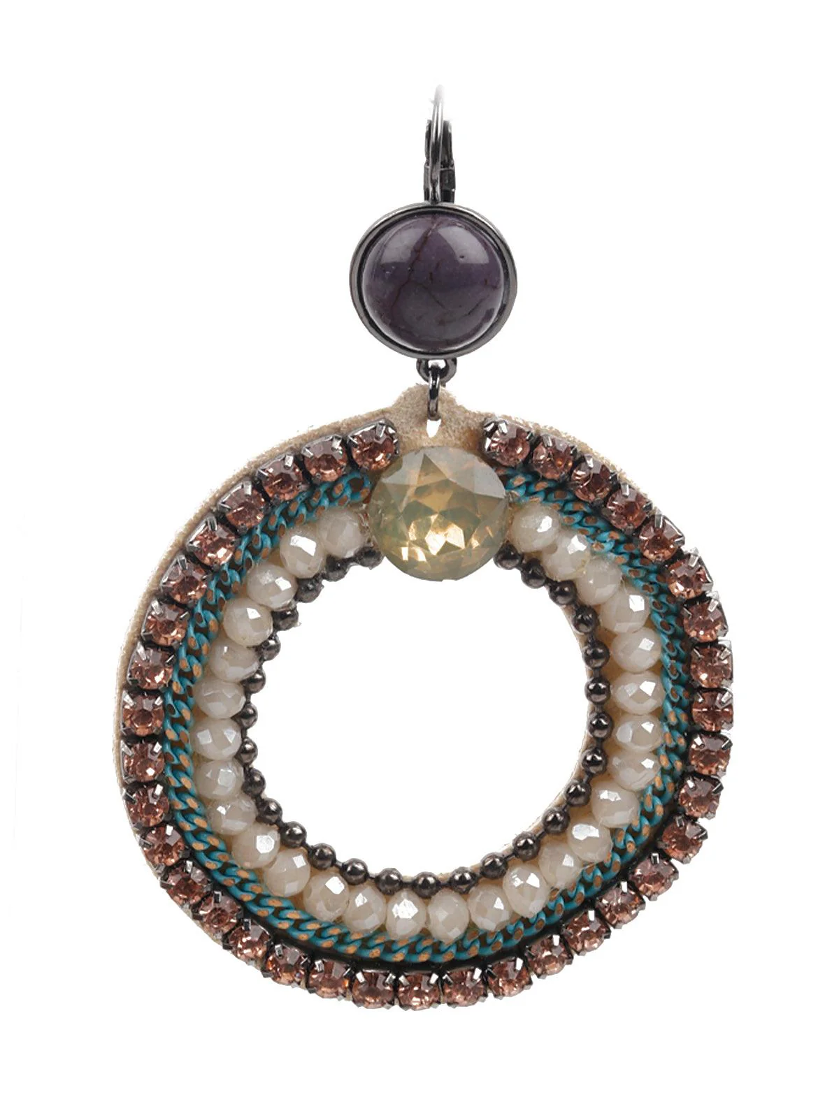 Odette Women Retro Multicoloerd Hoop Earrings - Image 2