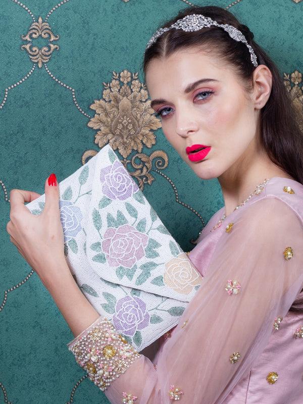 Odette Women Retro Style Rose Clutch - Image 2