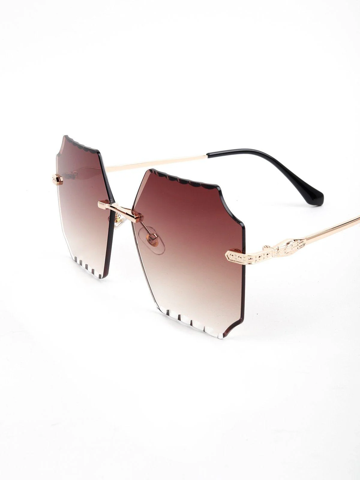 Odette Women Tan High-Index Acrylic Lens Sunglasses - Image 4