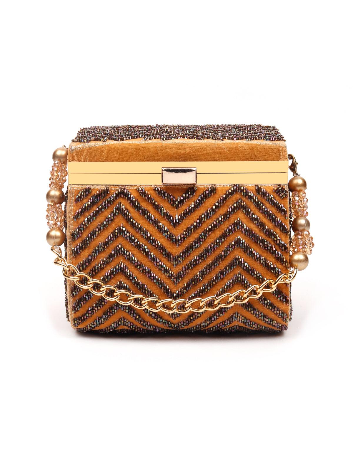 Odette Women Rose Gold Boxy Clutch - Image 2