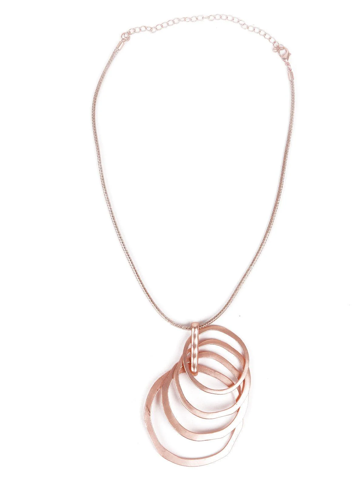 Odette Women Gold Layered Rounded Metal Locket Necklace - Image 3