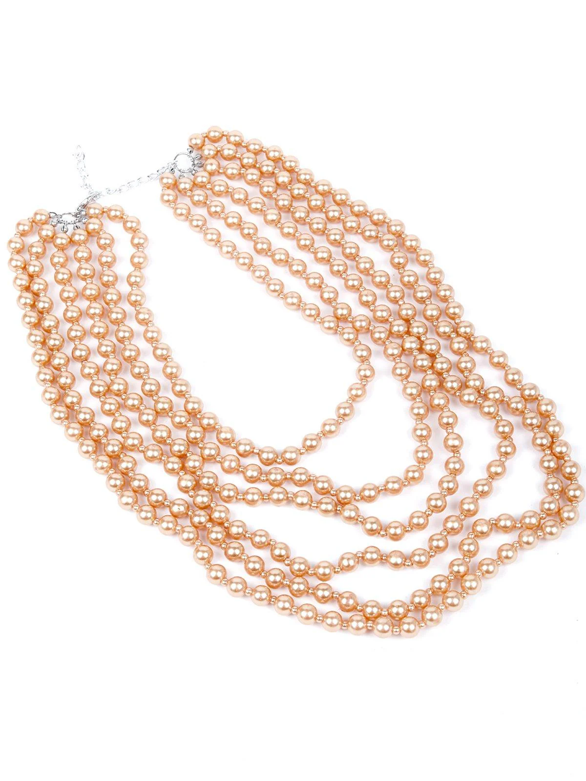 Odette Women Gold Multi-Beaded Necklace - Image 6