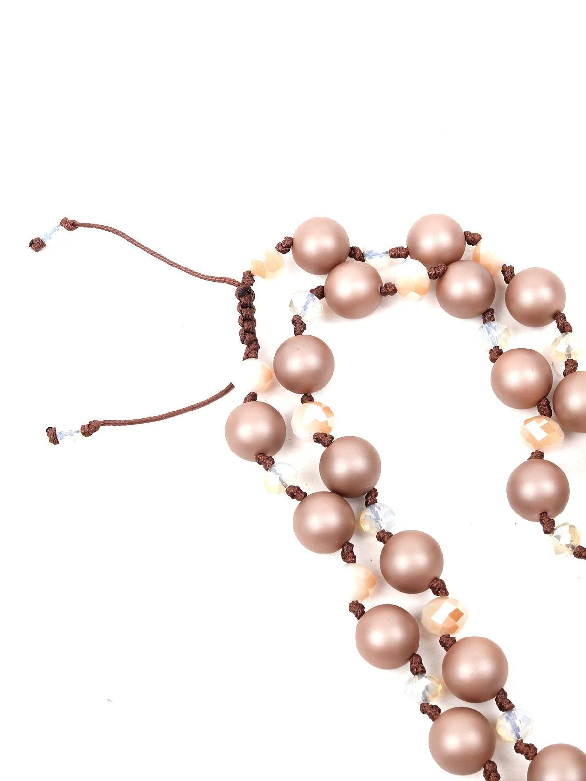 Odette Women Gold Rounded Metal Mala Necklace - Image 6