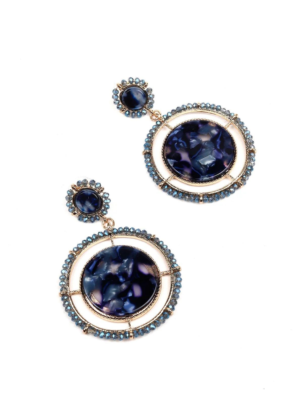 Odette Women Blue Metal Earrings - Image 5