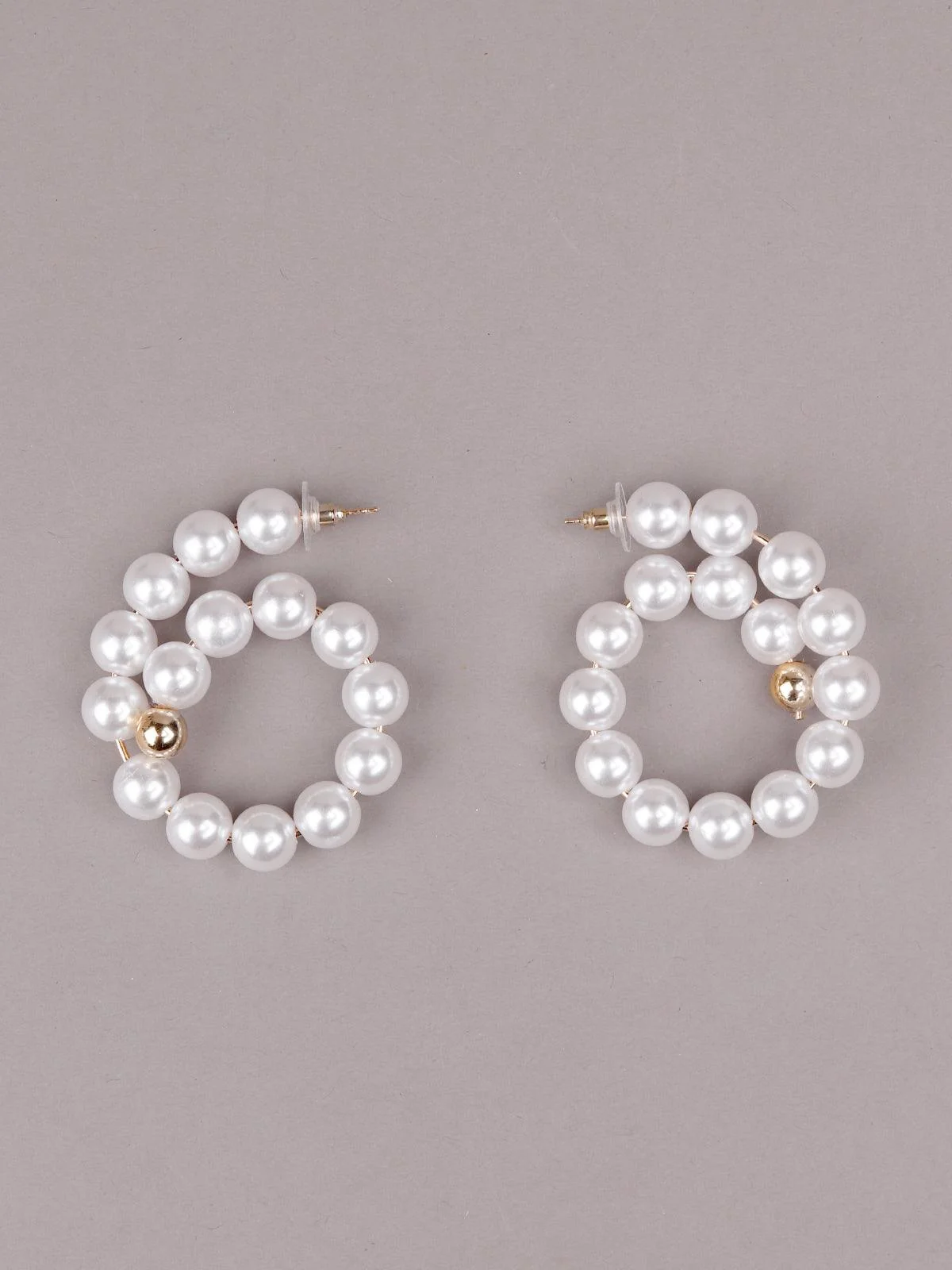 Odette Women White Metal Earrings - Image 3