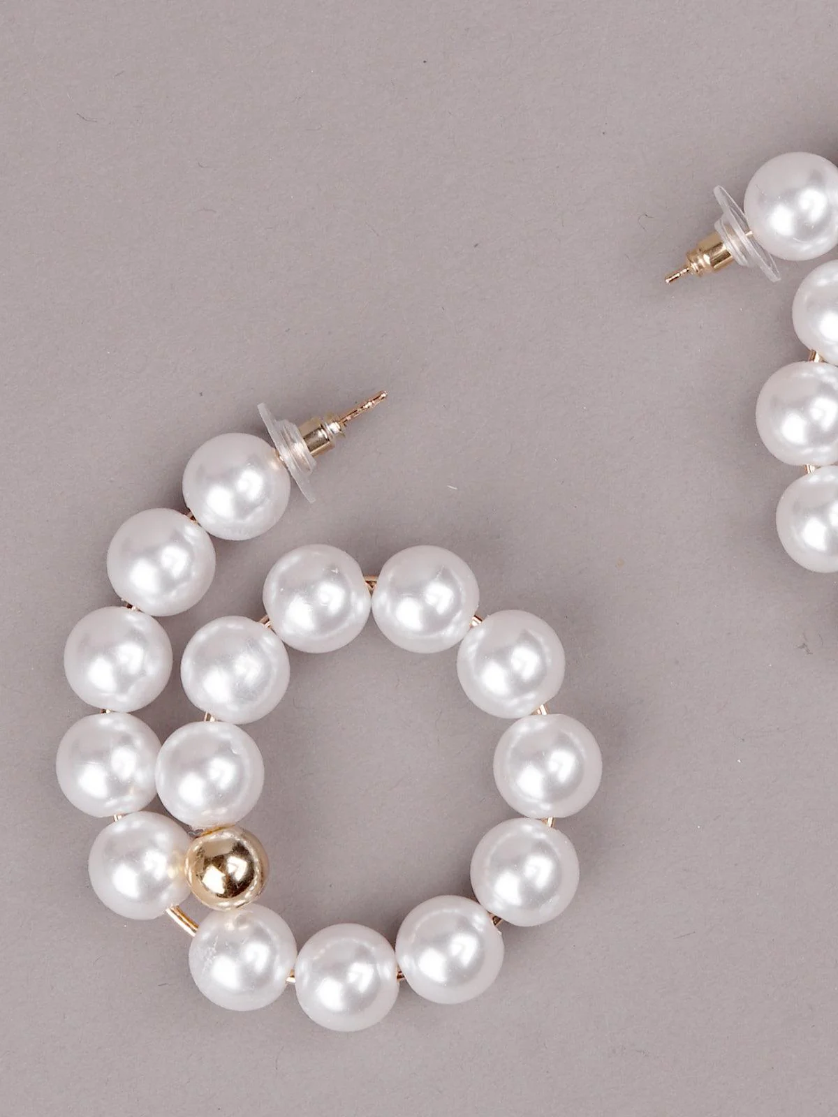 Odette Women White Metal Earrings - Image 6