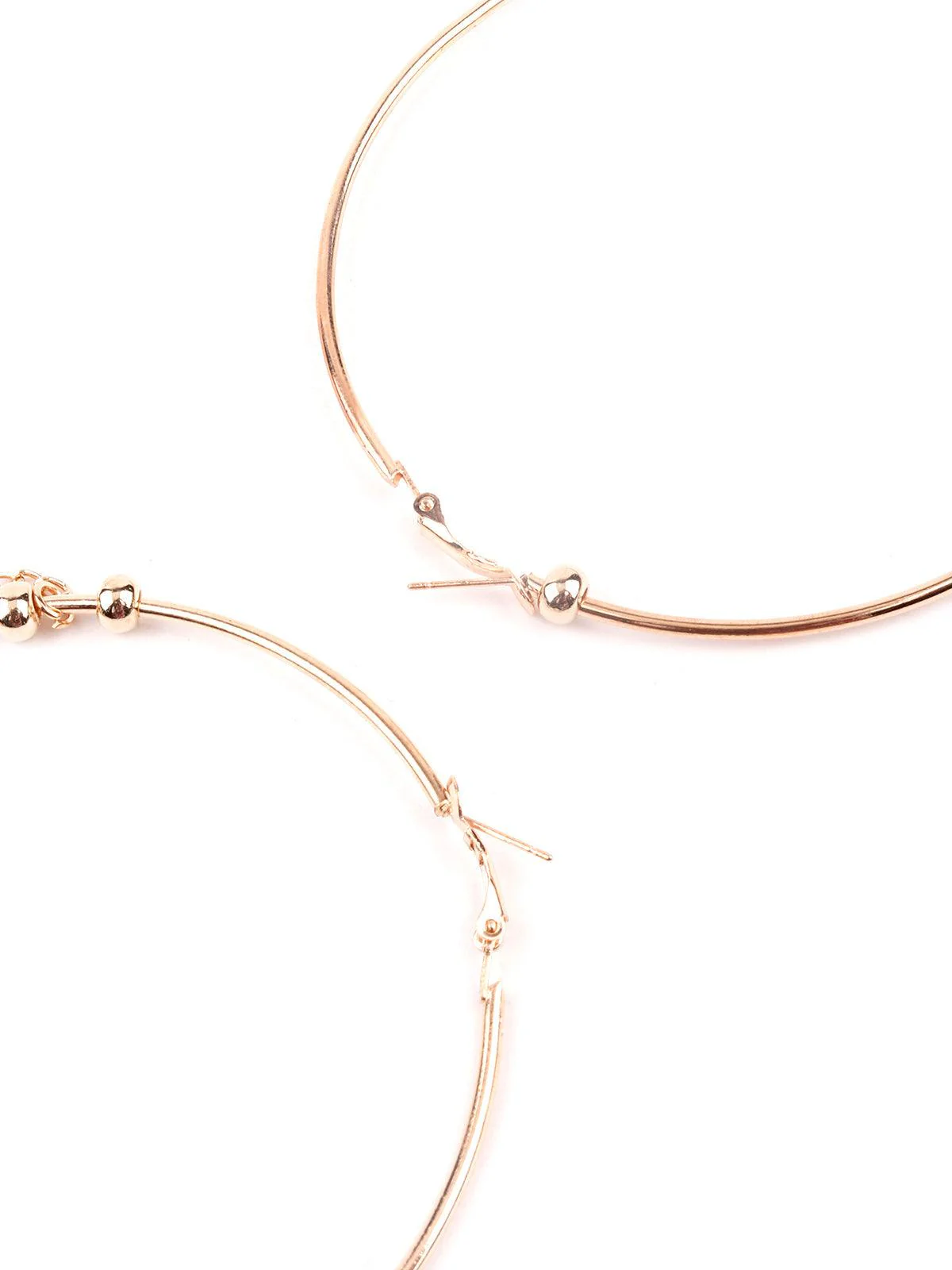 Odette Women Rounded Hoop Chain Earrings - Image 6