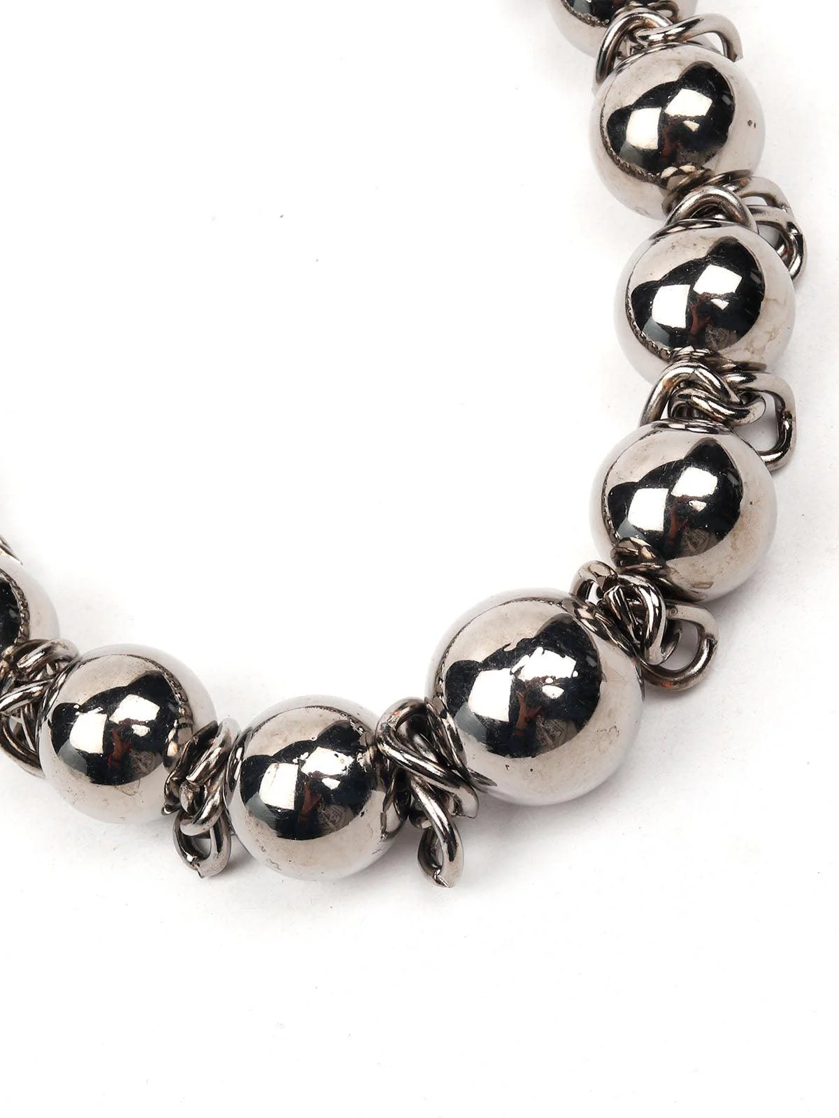 Odette Women Silver Rounded Metal Necklace - Image 6