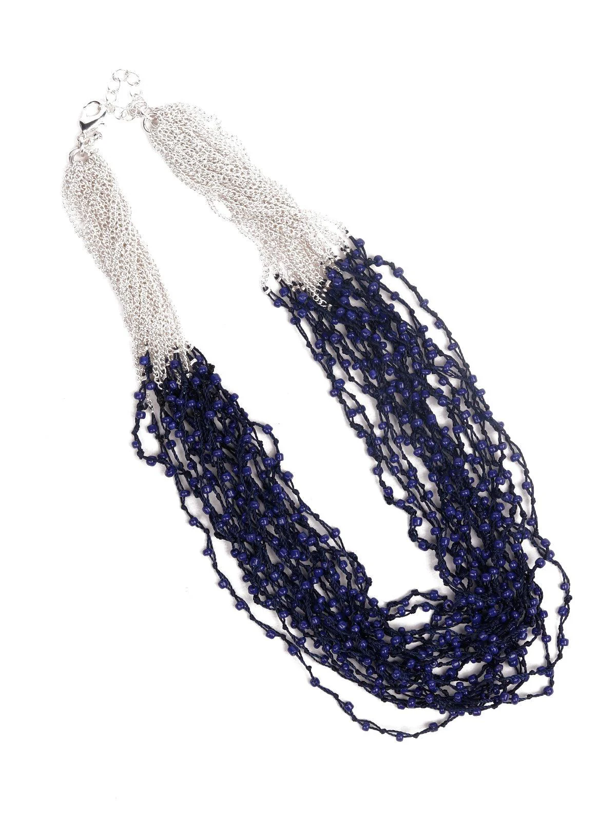Odette Women Blue Aired Metal Necklace - Image 4