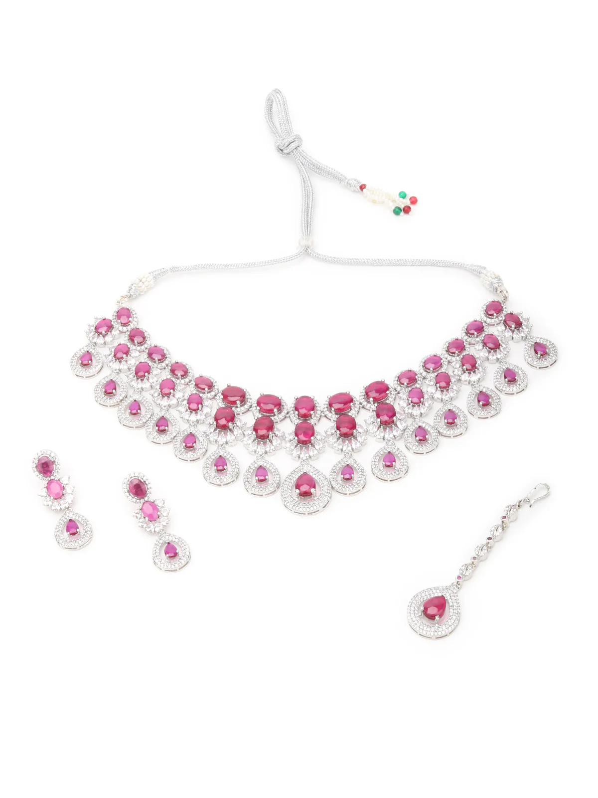 Odette Silver Alloy Jewellery Set For Women - Image 3