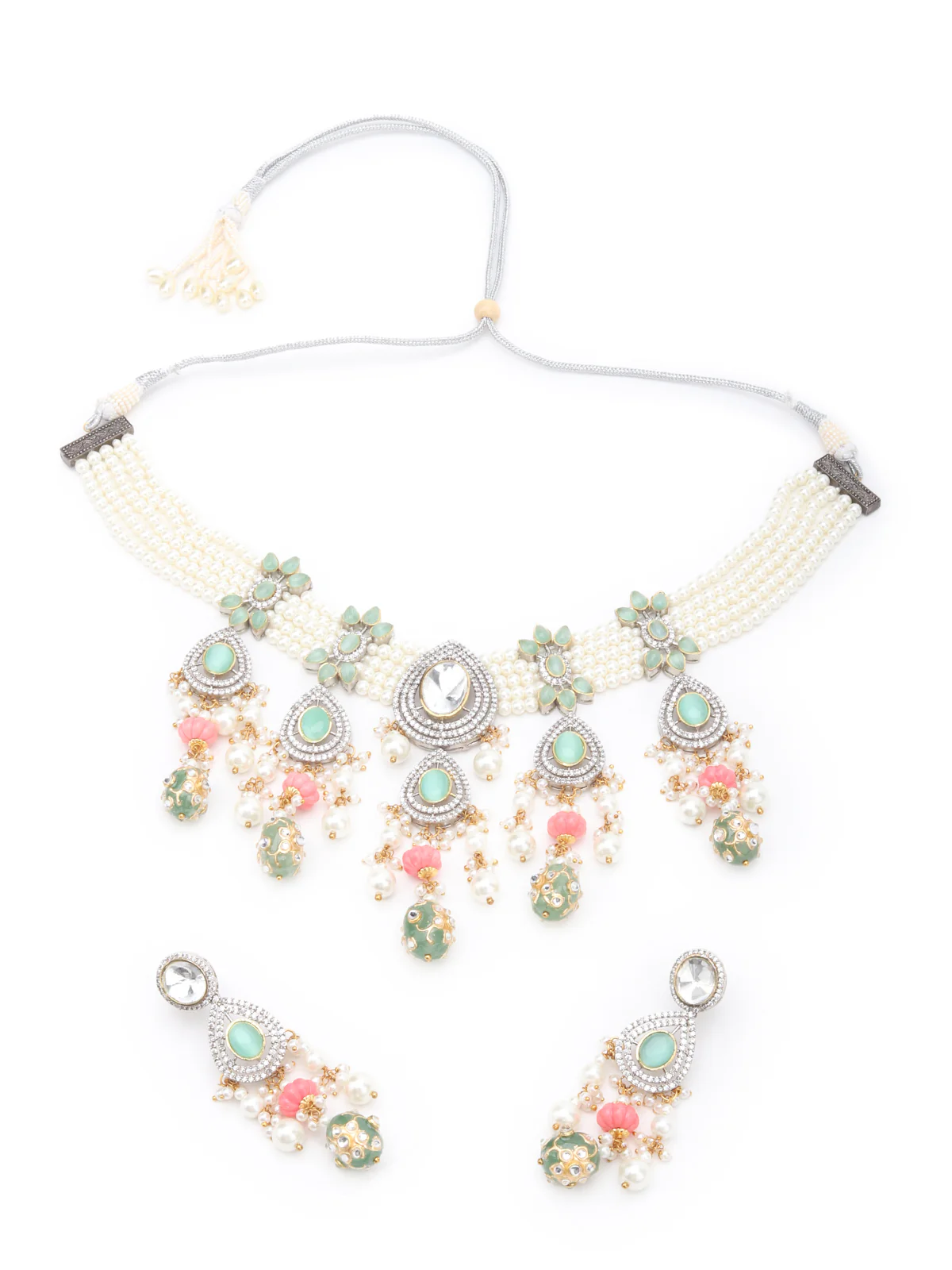 Odette Multicolored Alloy Jewellery Set For Women - Image 3