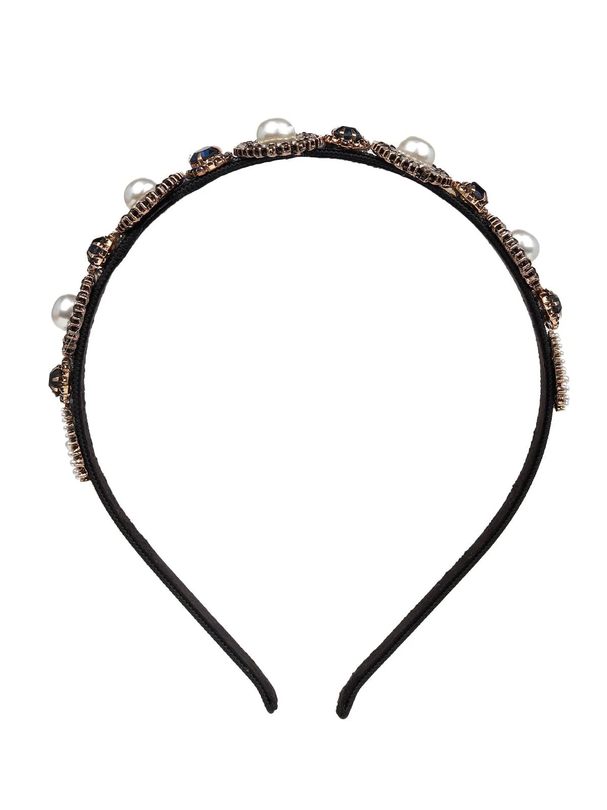 Odette Women Blue Rhinestones Hairband - Image 3