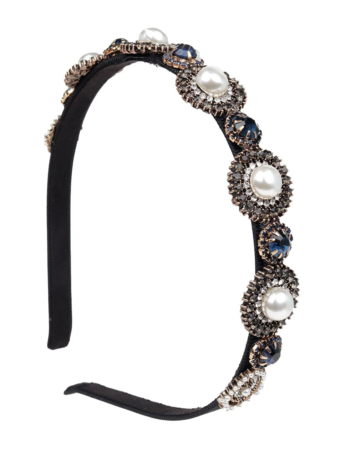 Odette Women Blue Rhinestones Hairband - Image 5