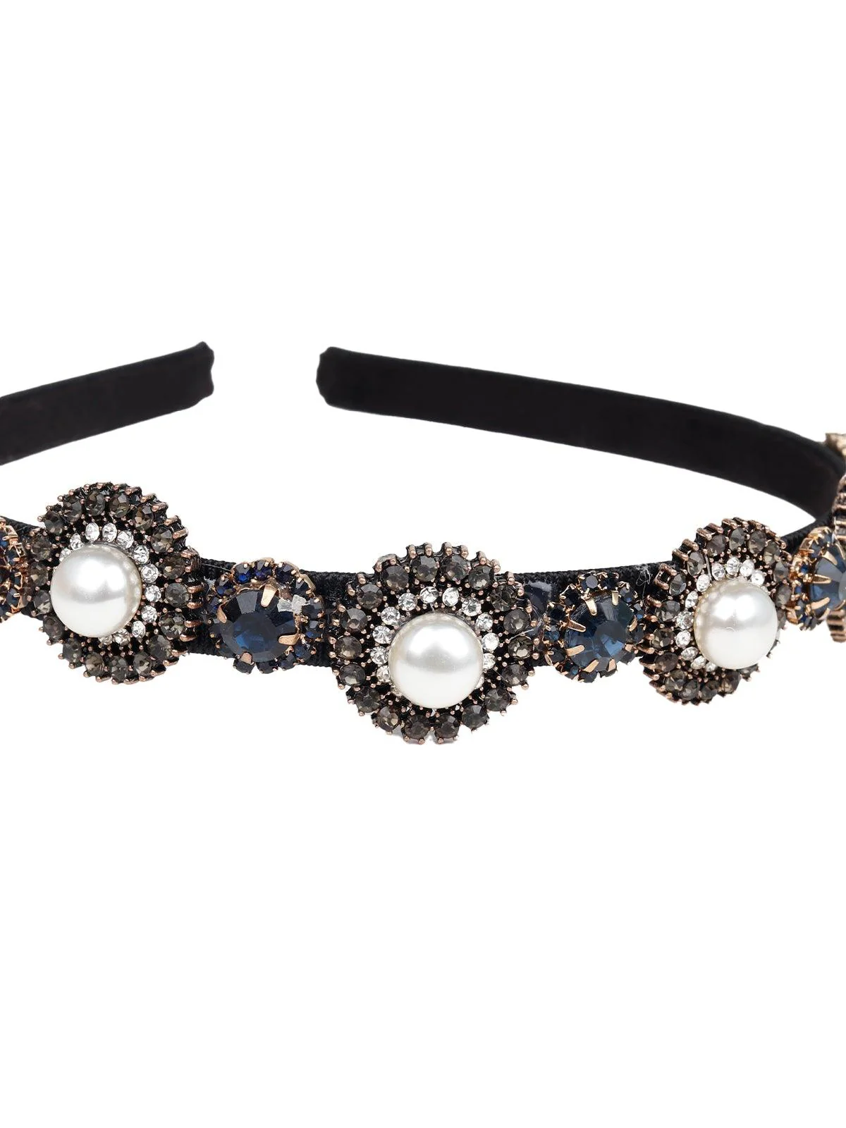 Odette Women Blue Rhinestones Hairband - Image 6