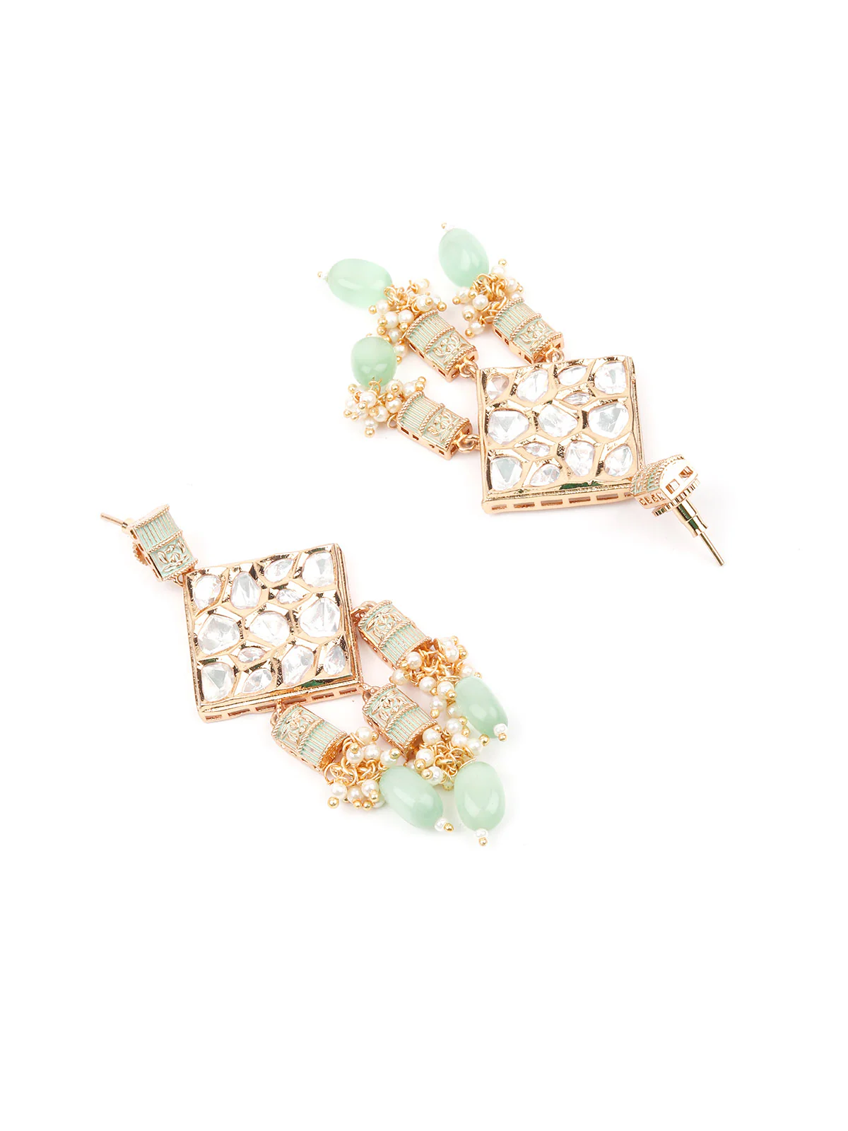 Odette Women Sea Green Choker Necklace Set - Image 5