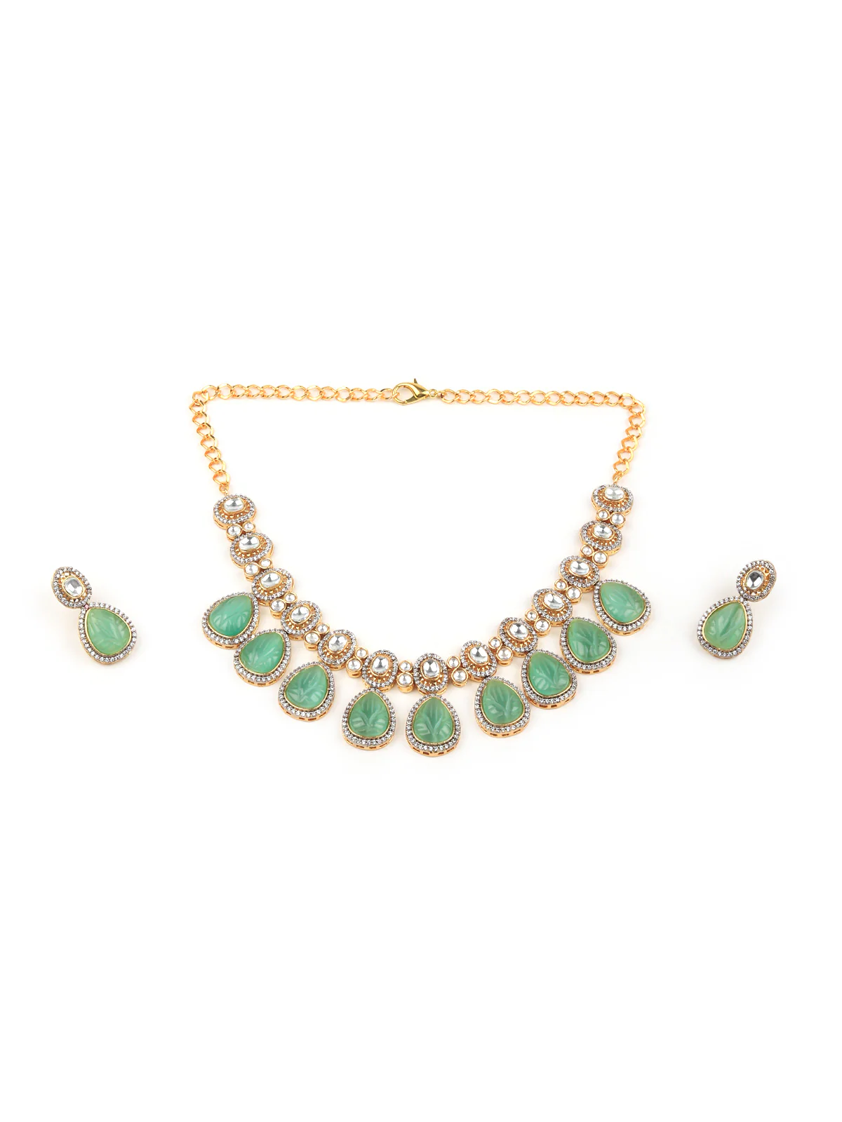 Odette Women Sea Green Choker Neckpiece - Image 3