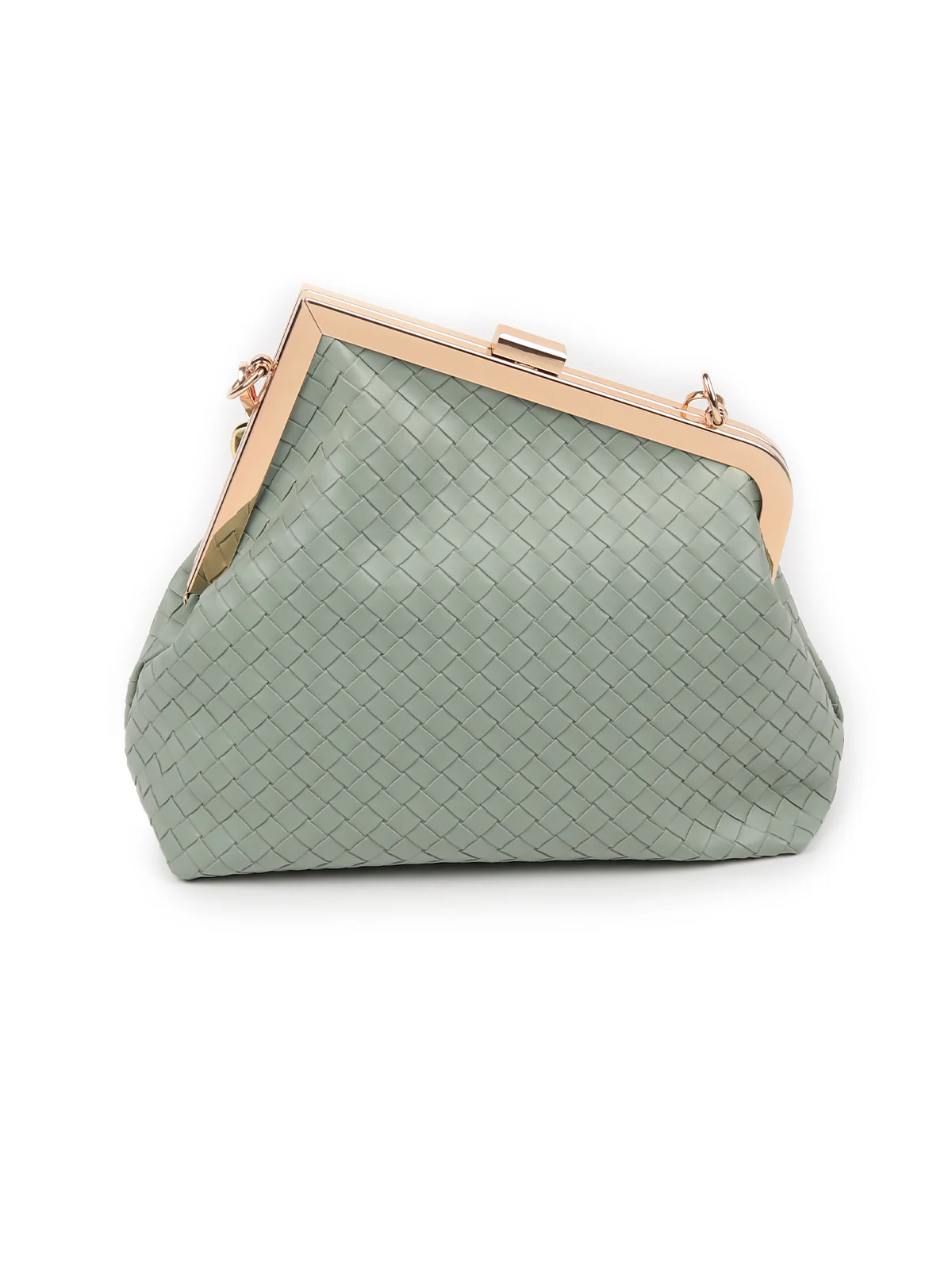Odette Women Sea Green Patterned Clutch - Image 5