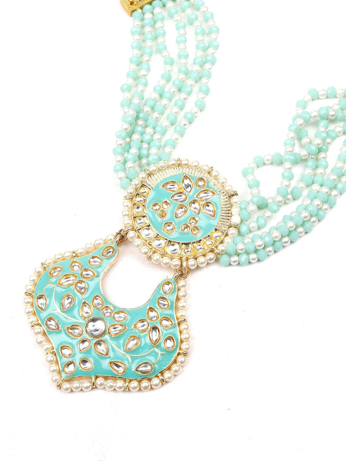 Odette Sea Green Stunning Beaded Necklace For Women - Image 3