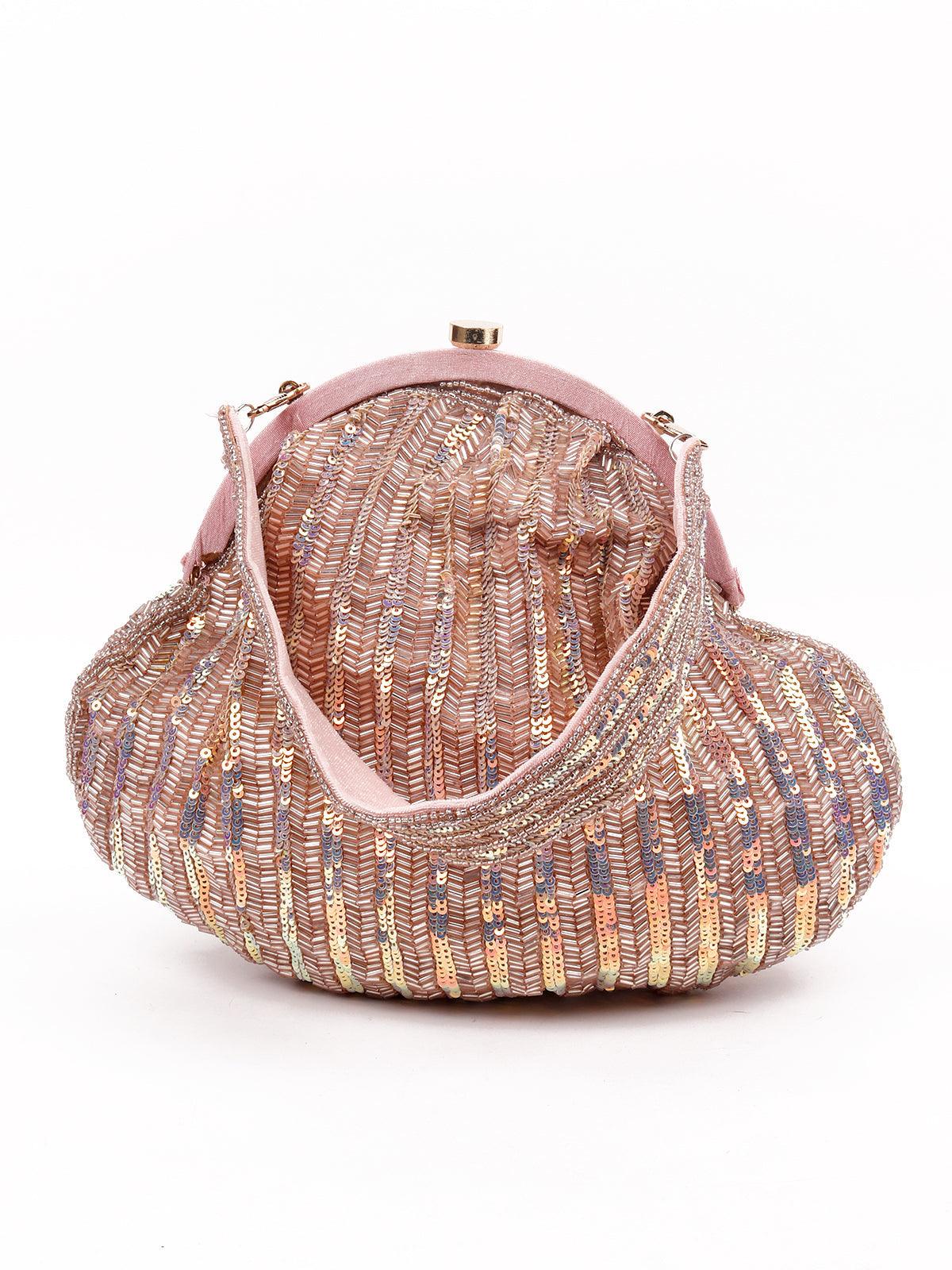 Odette Women Pink Potli Bag - Image 3