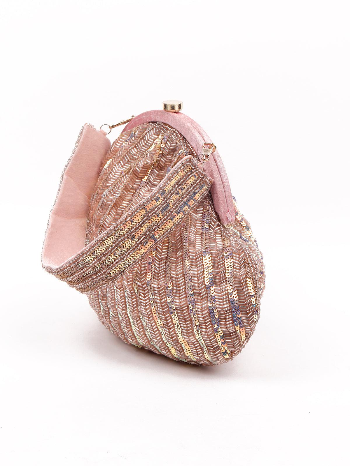 Odette Women Pink Potli Bag - Image 4