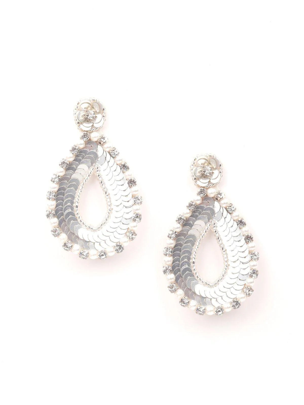 Odette Women Silver Metal Earrings - Image 3
