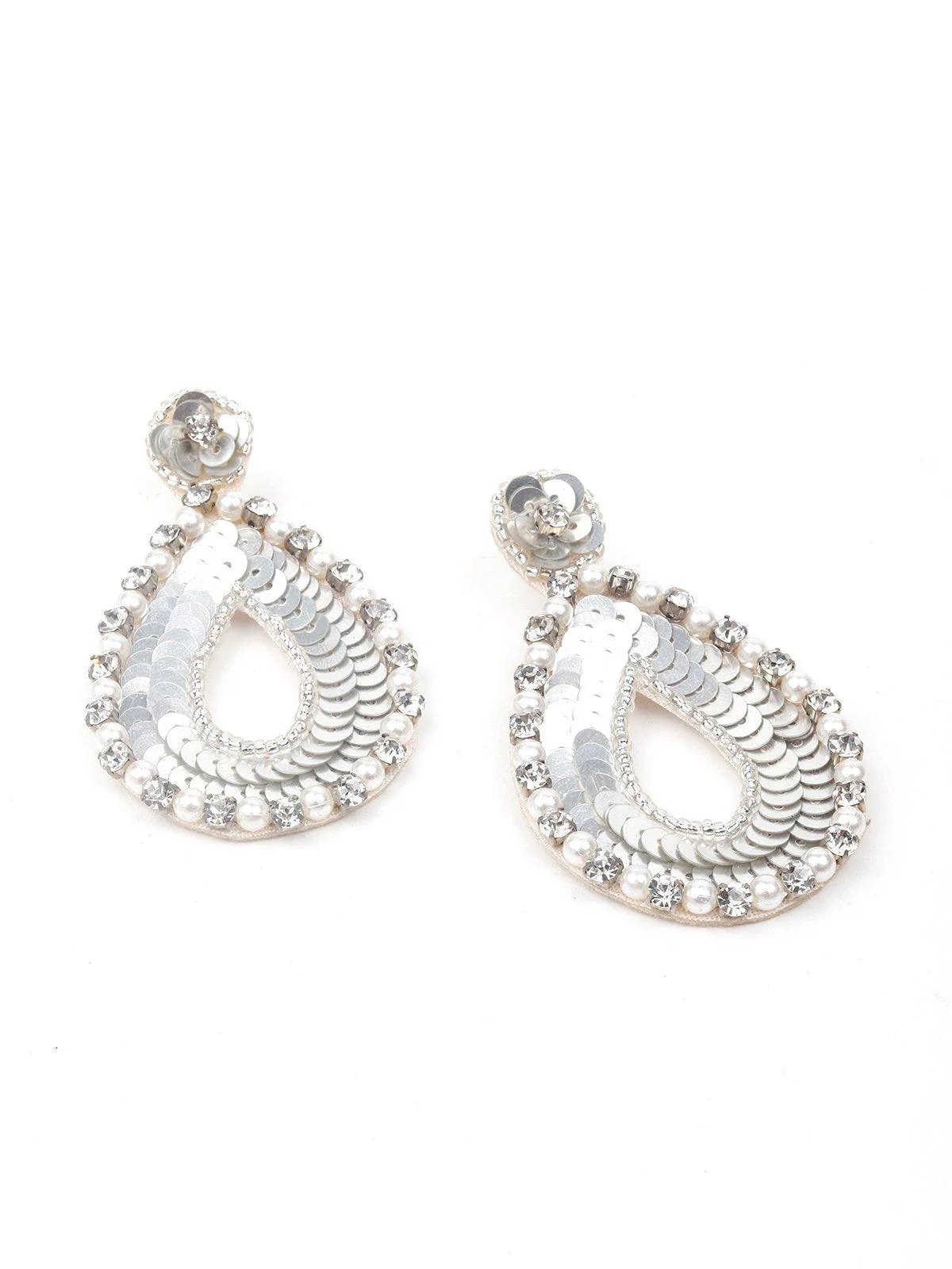 Odette Women Silver Metal Earrings - Image 4