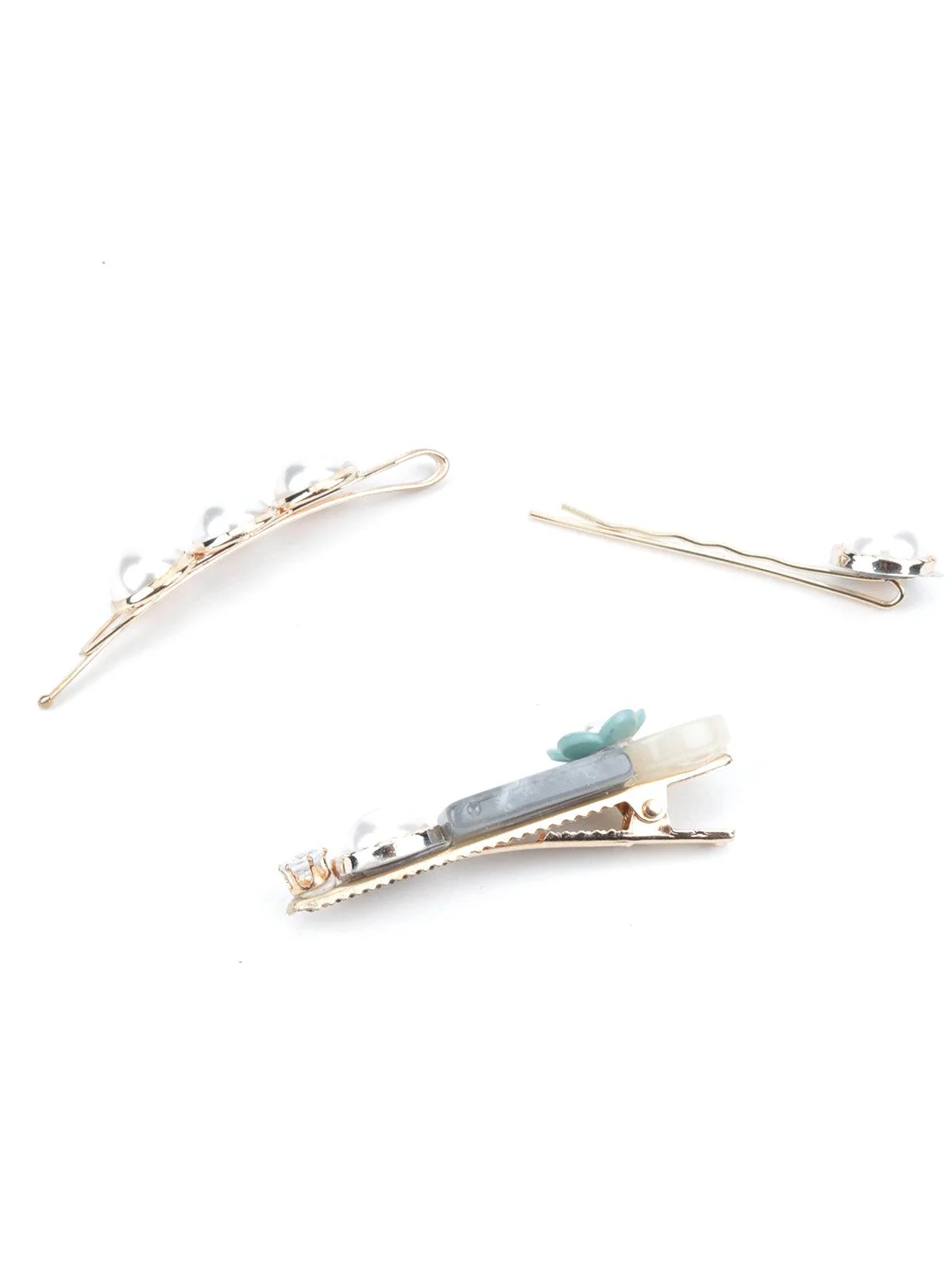 Odette Women Set Of Three Pearly Magnificient Hair Clips - Image 5