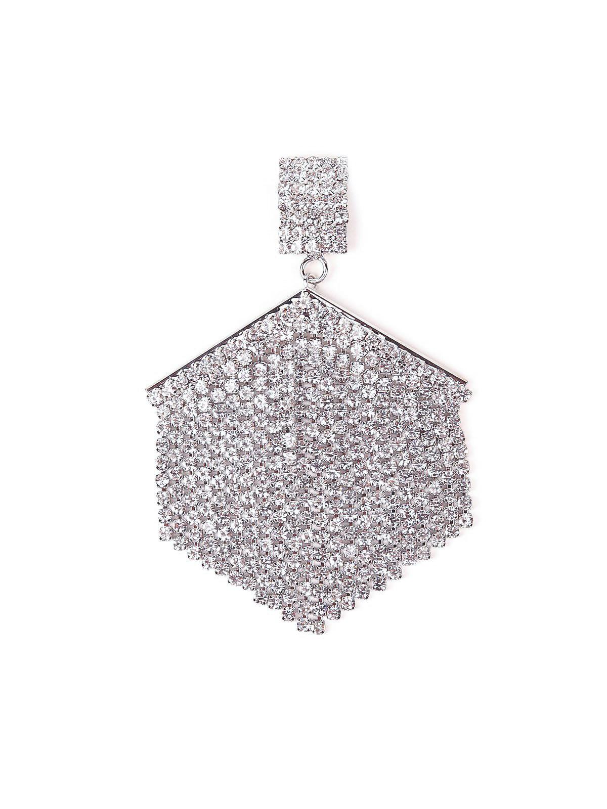 Odette Women Silver Rhinestones Earrings - Image 4