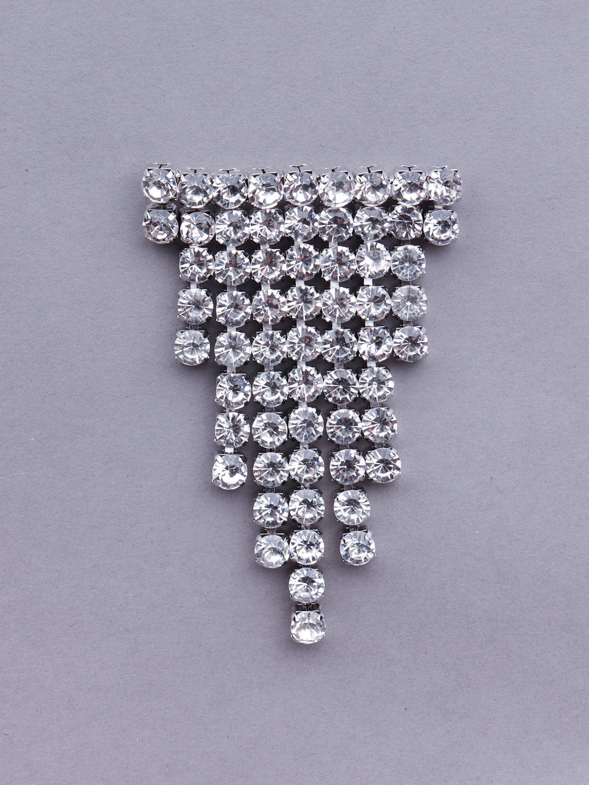 Odette Women Silver Statement Metal Earrings - Image 4