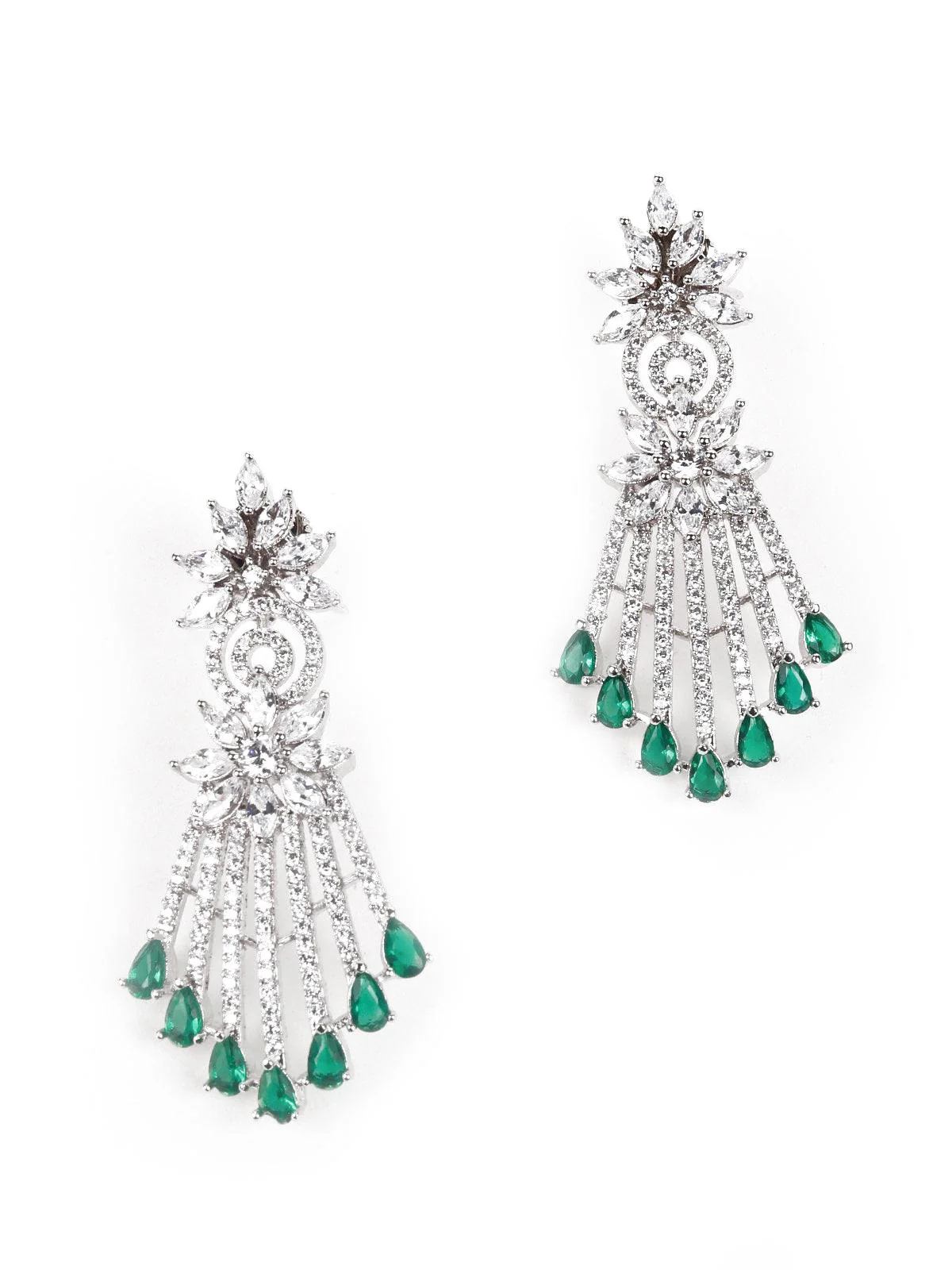 Odette Women Silver Pearl Necklace With Earrings - Image 4