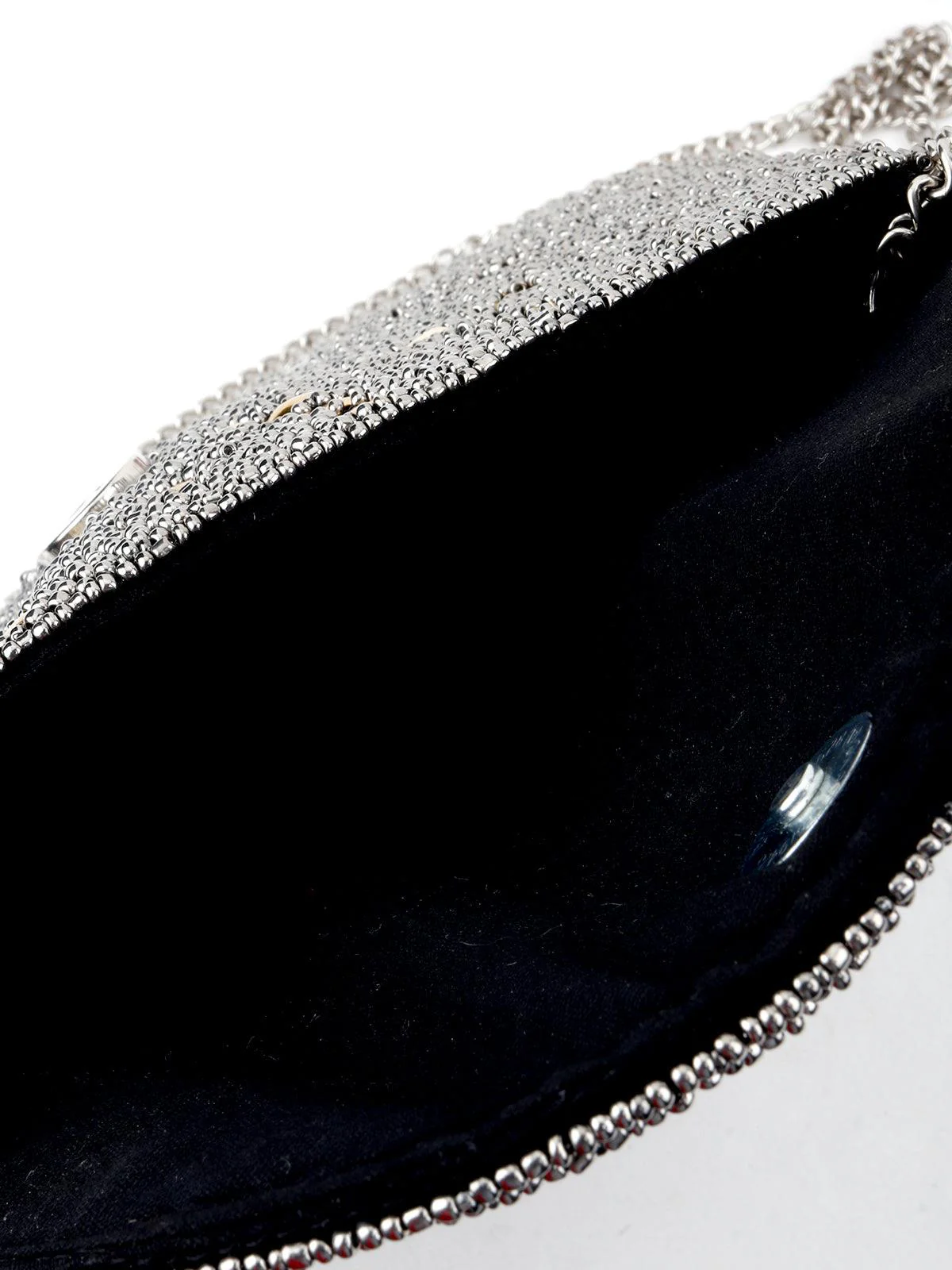 Odette Women Silver Beaded Fun-Shape Sling Bag - Image 6