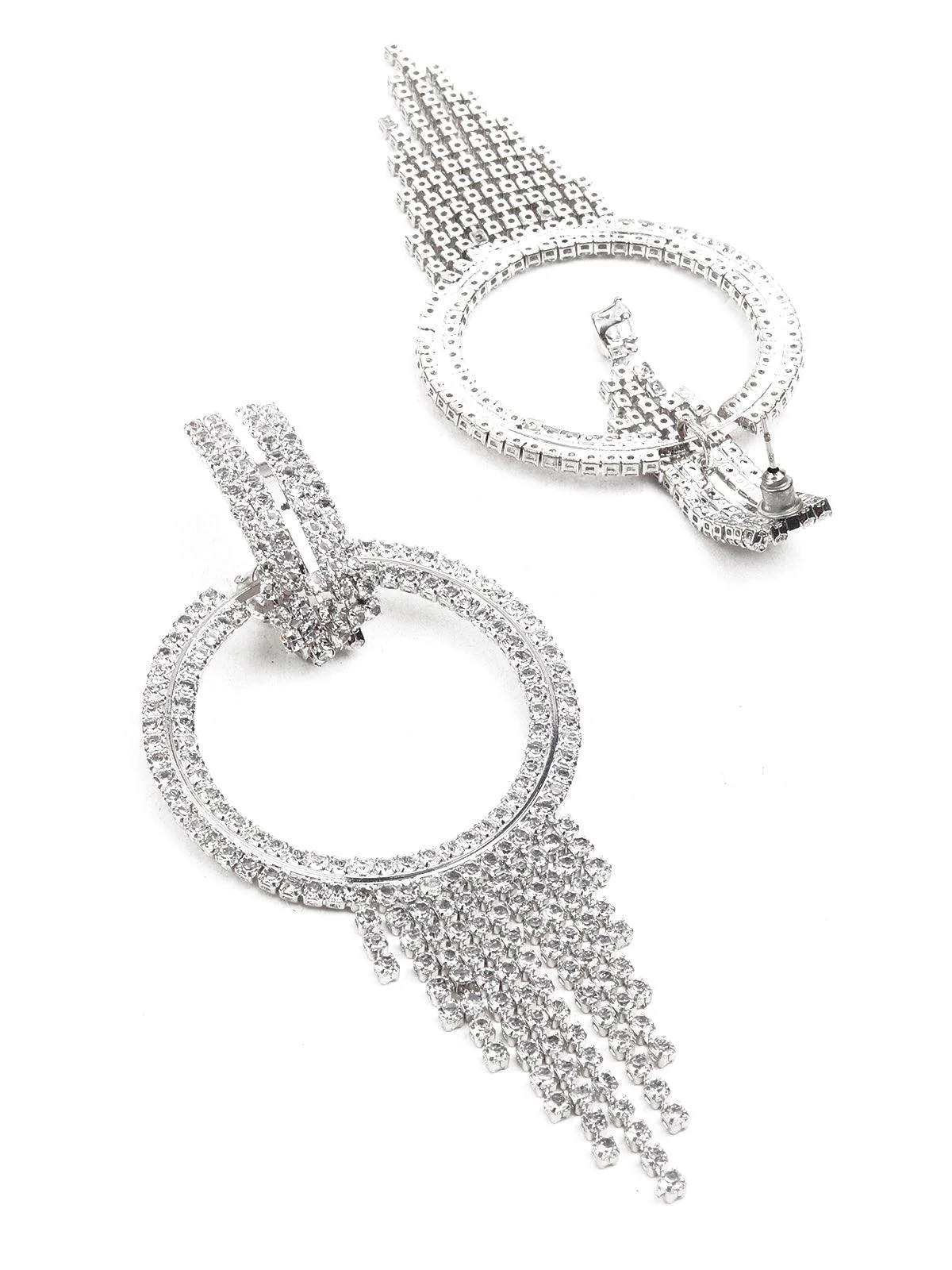 Odette Women Silver Color Dangle Earrings - Image 3