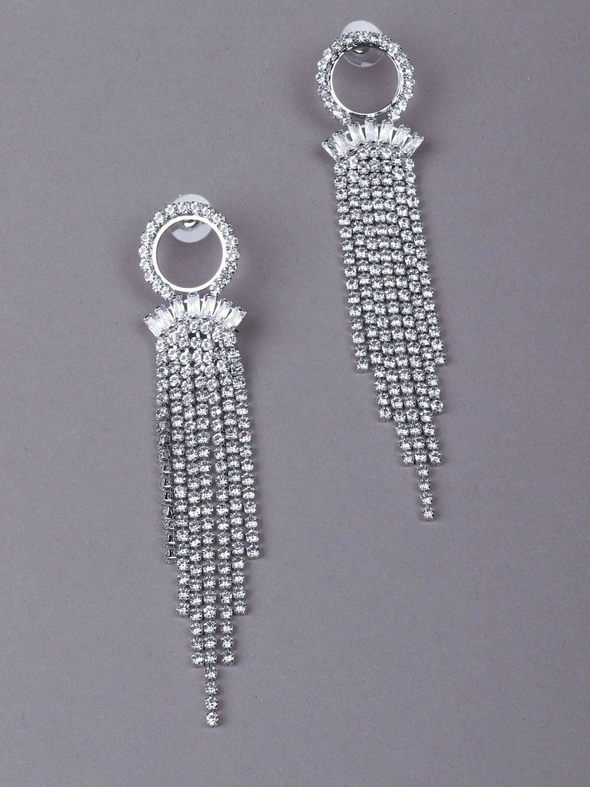 Odette Women Silver Metal Earrings - Image 4