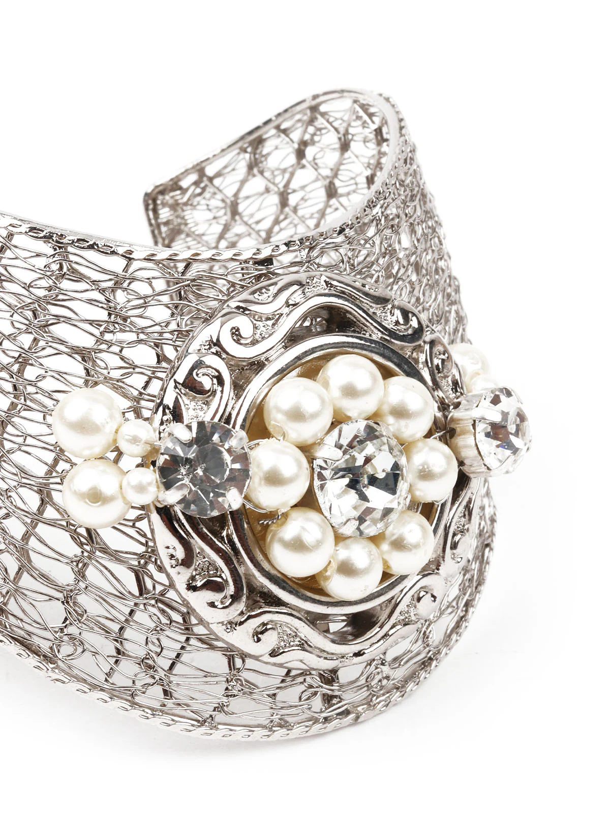 Odette Women Silver Embellished Imitation Bracelet - Image 5
