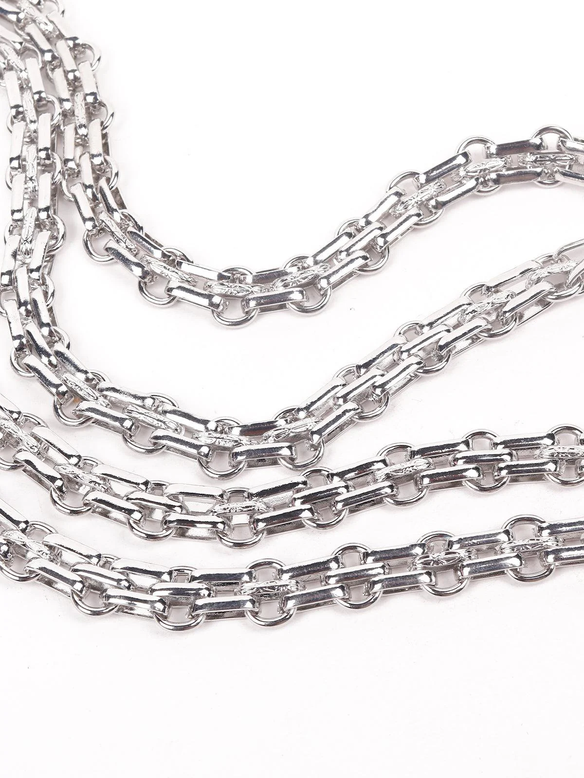 Odette Women Silver Metal-Layered Chain - Image 4