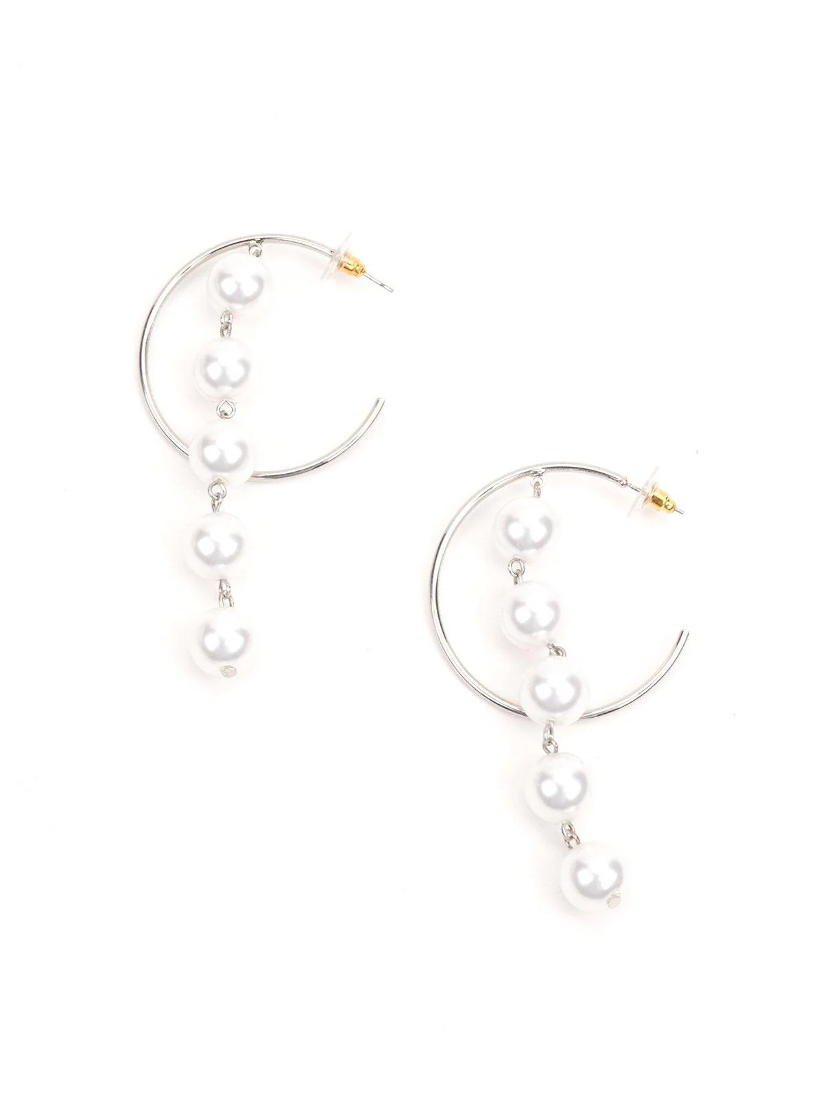 Odette Women Silver Metal Earrings - Image 3