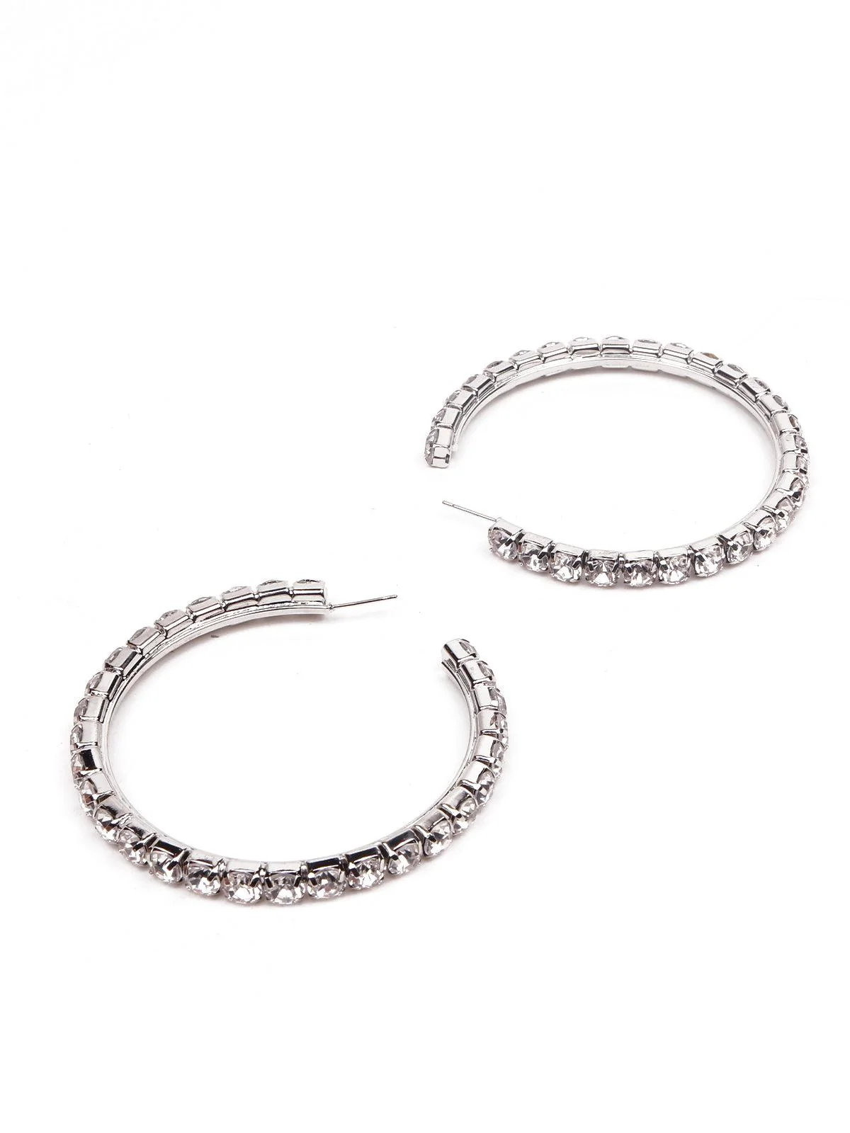 Odette Women Silver-Metal Hoop Earring - Image 6