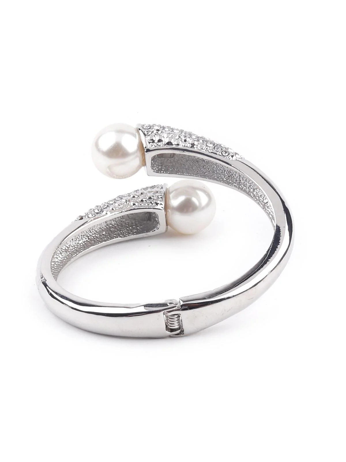 Odette Silver-Studded Kada Bracelet For Women - Image 4