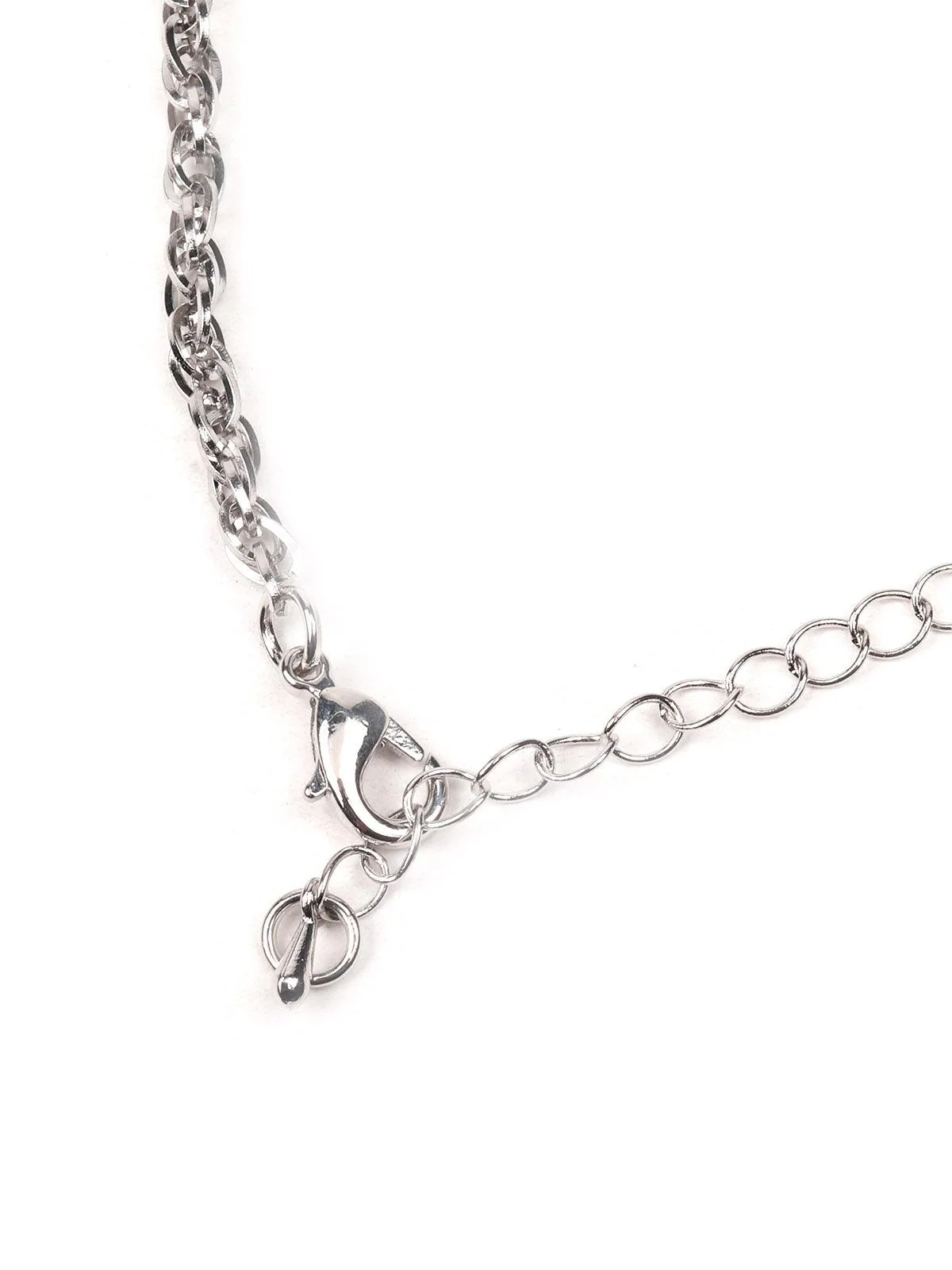 Odette Women Silver-Tone Heart Pendant Necklace - Image 3