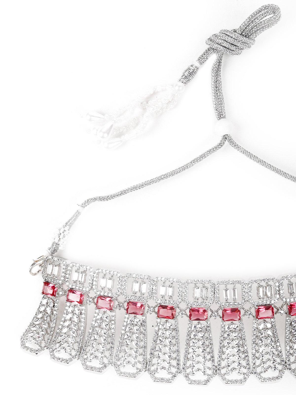 Odette Women Silver Pearls Necklace Set. - Image 4