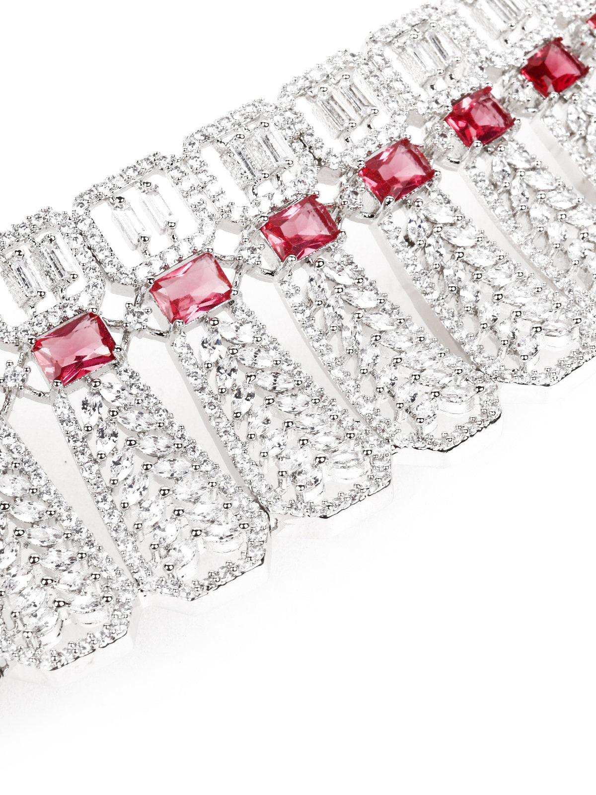 Odette Women Silver Pearls Necklace Set. - Image 5