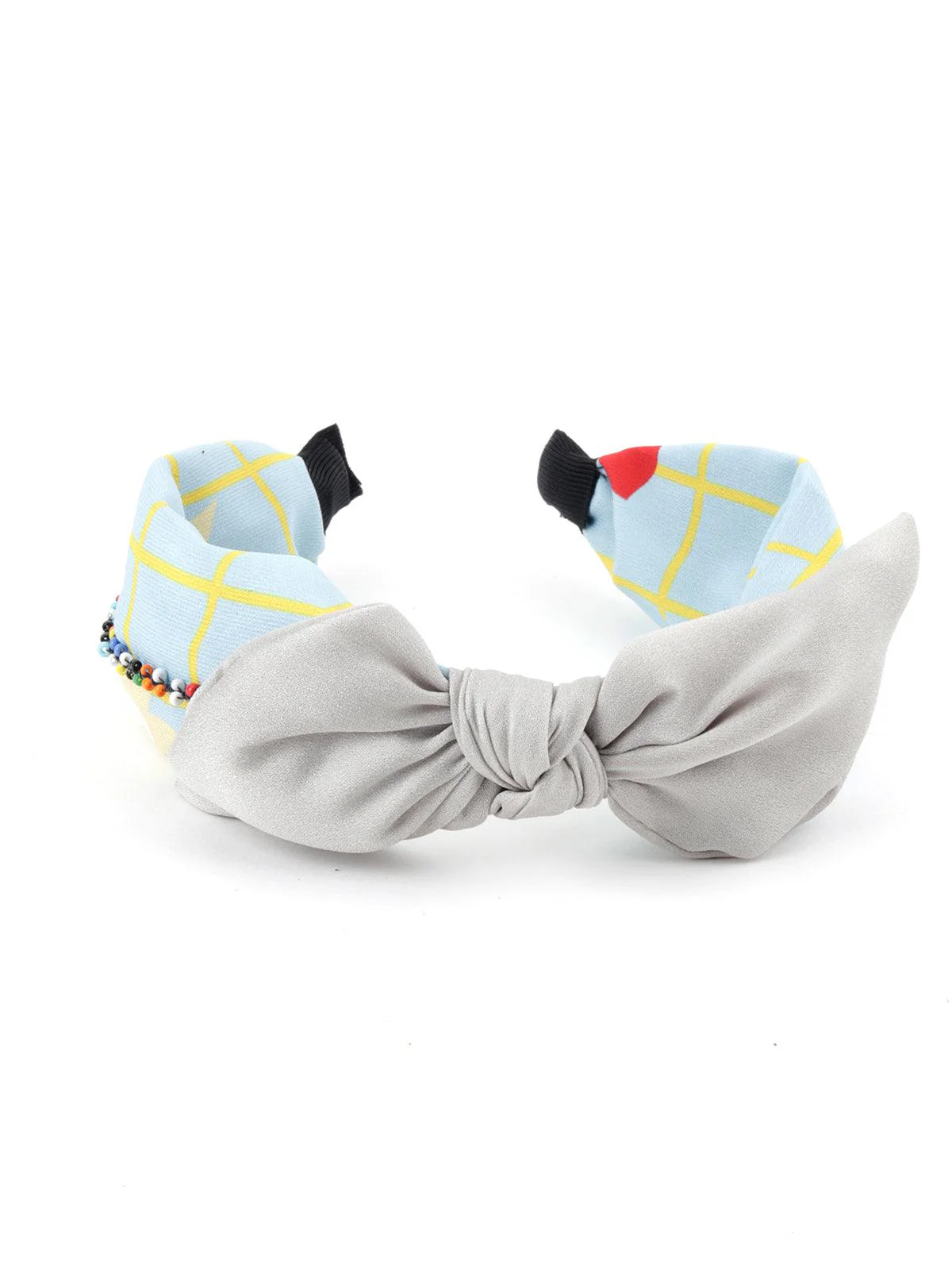 Odette Women Sky Blue Printed Hairband - Image 3